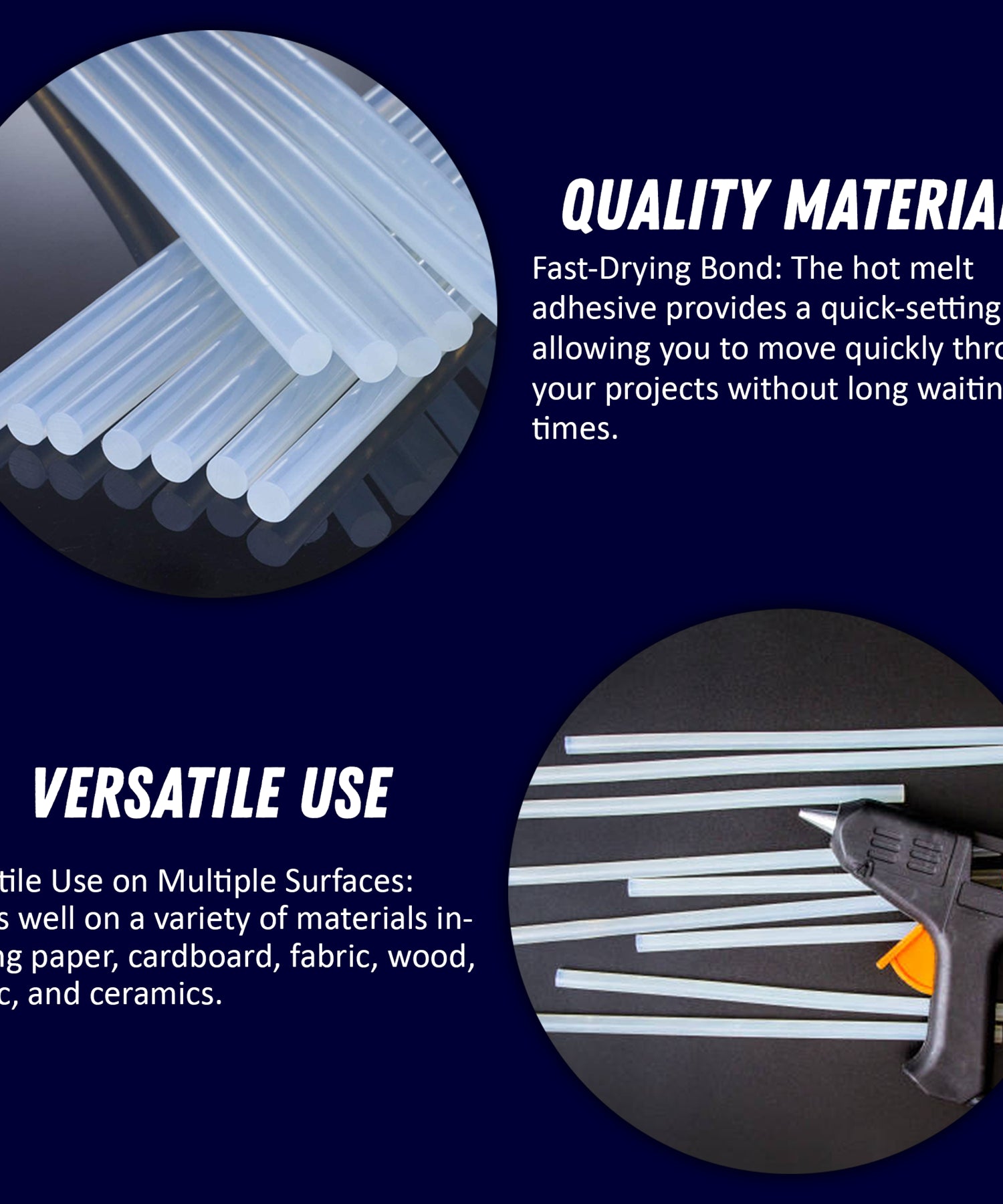 Adhesive Hot Melt 7mm Glue Sticks for Trigger Electric Gun 100mm long 10pcs