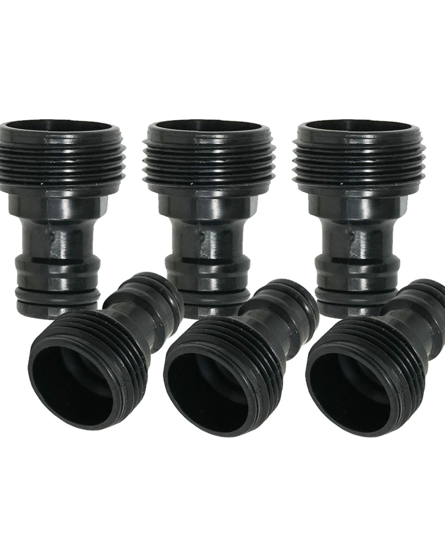 Tap Adaptor Male 3/4" Garden Water Tap Hose Pipe Connector Screw BSP Fitting 6 Pc By Dapetz