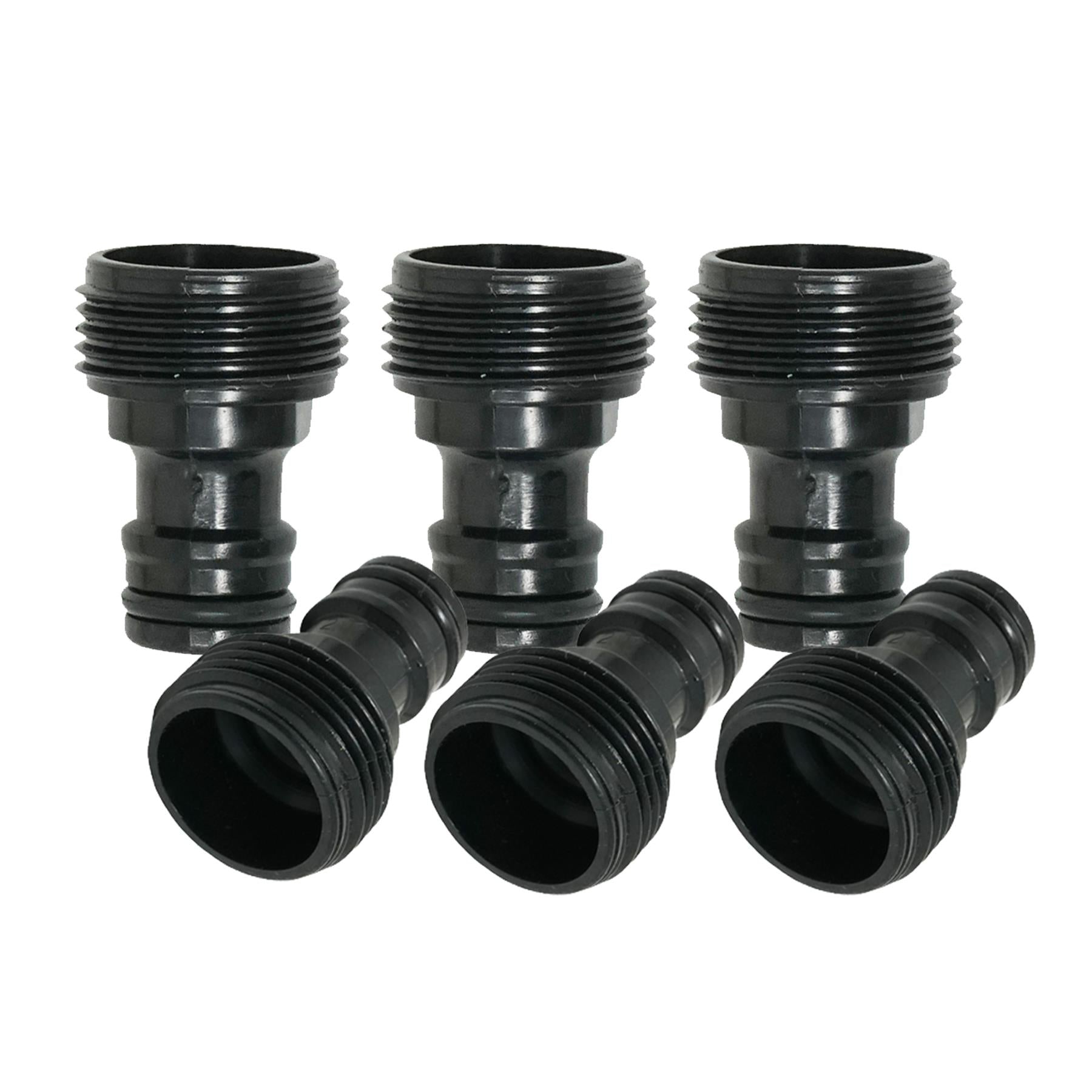 Tap Adaptor Male 3/4" Garden Water Tap Hose Pipe Connector Screw BSP Fitting 6 Pc By Dapetz