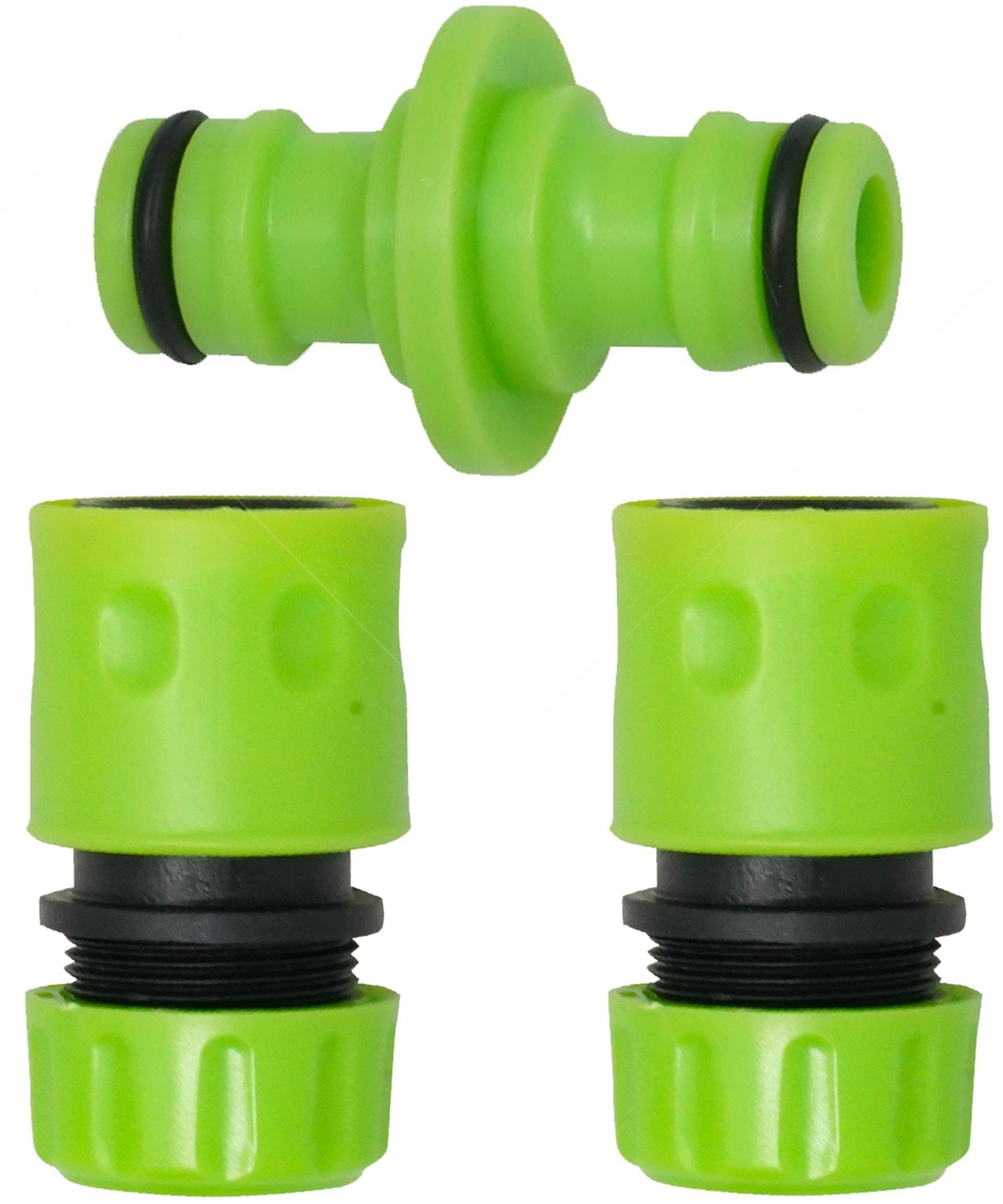 3PCs Hose Pipe Connector Set 1/2" Universal Garden Water Tap Adaptor Fittings