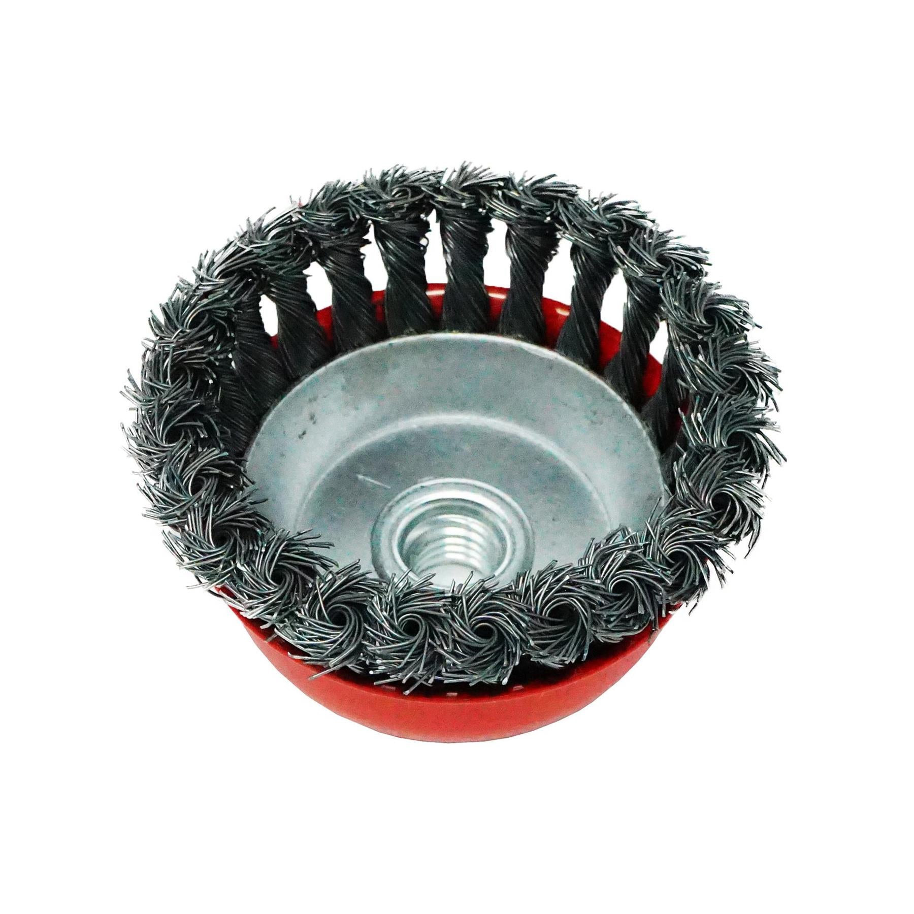 Twist Knot Wire Wheel Cup Brush 4" M14 for 4 1/2" 100mm Angle Grinder