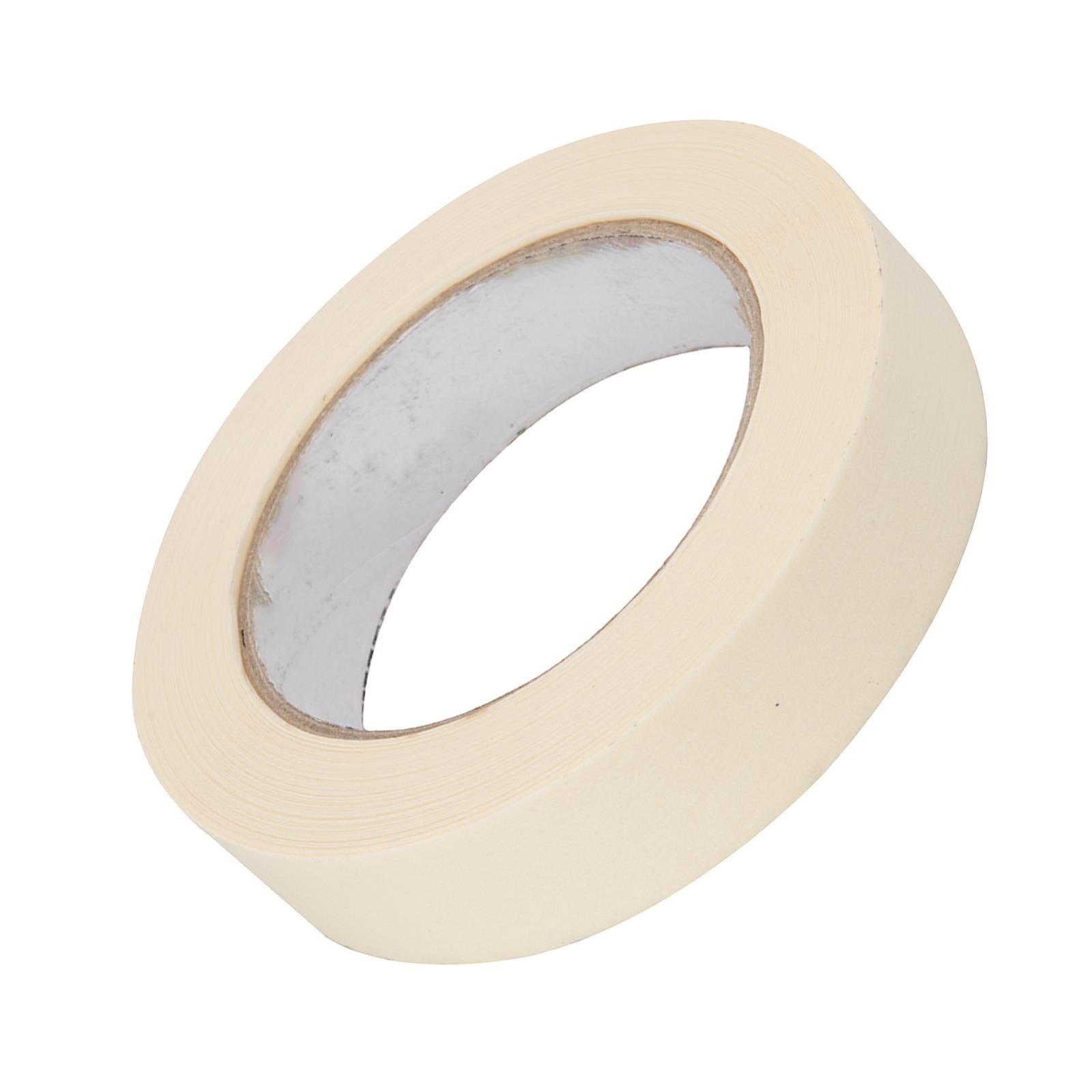Masking Tape 25mm x 40m Crepe Paper Easy Tear For DIY Painting Decorating White