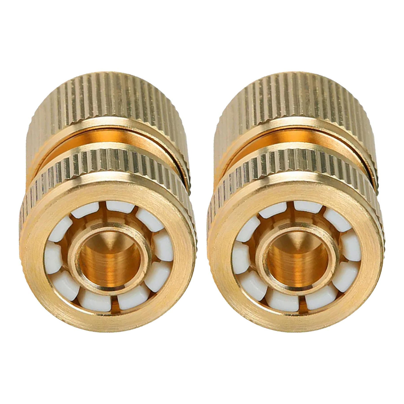 2x Brass Tap Connector  1/2" Female Quick Connector Water Fit Hose Pipe Tap