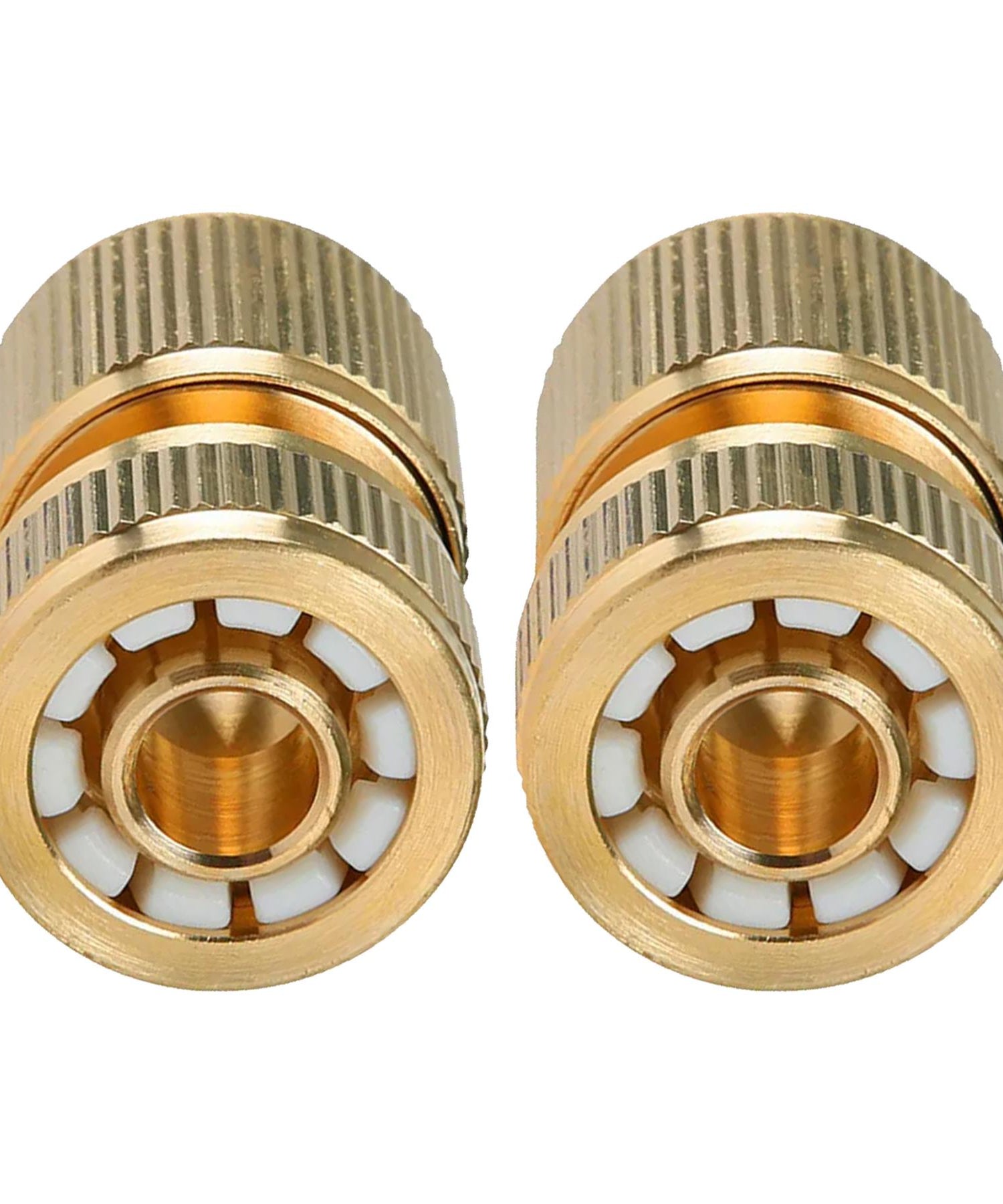 2x Brass Tap Connector  1/2" Female Quick Connector Water Fit Hose Pipe Tap