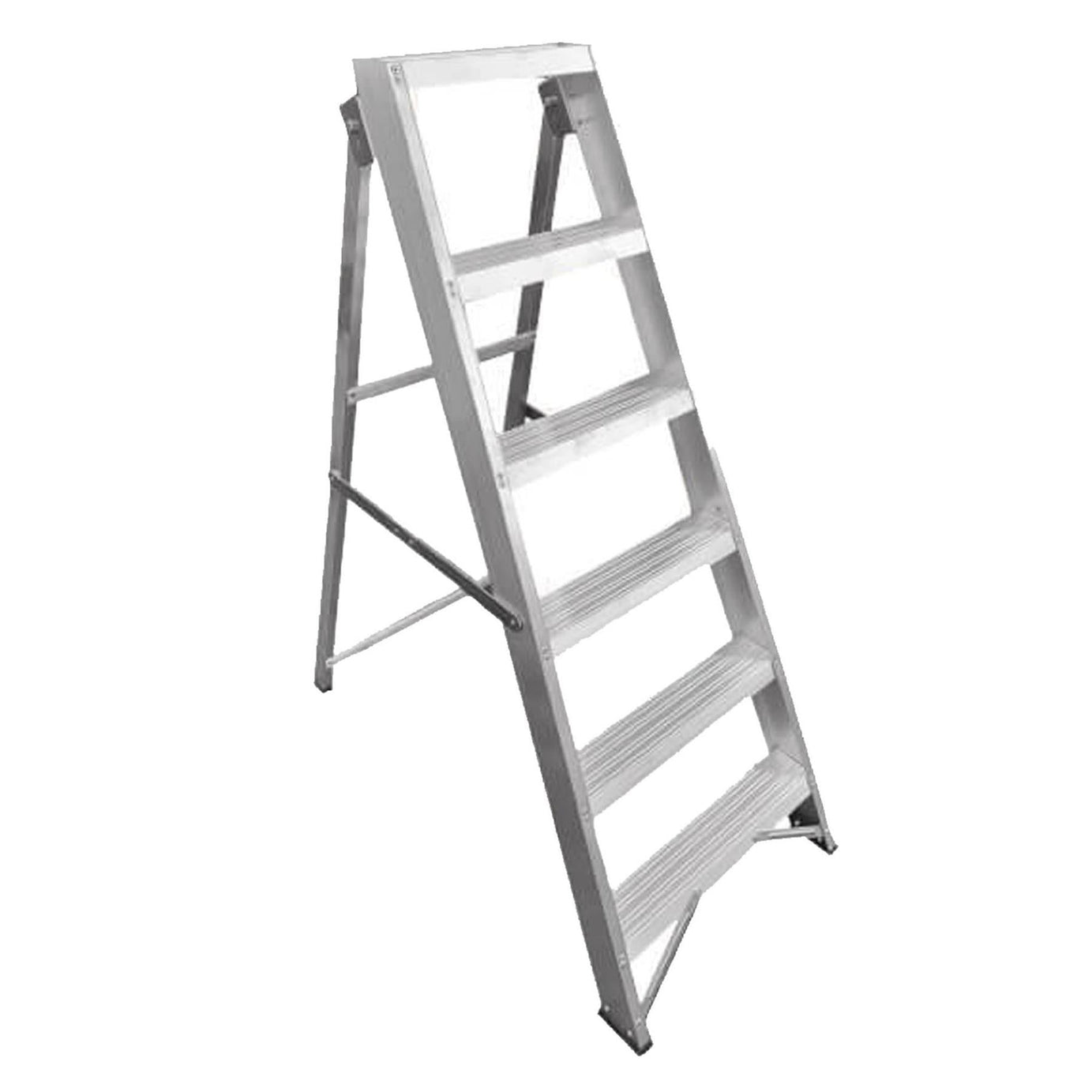 Dapetz Aluminium 10 Tread Builders Step Ladder 2.42m, Heavy Duty, Made In Uk