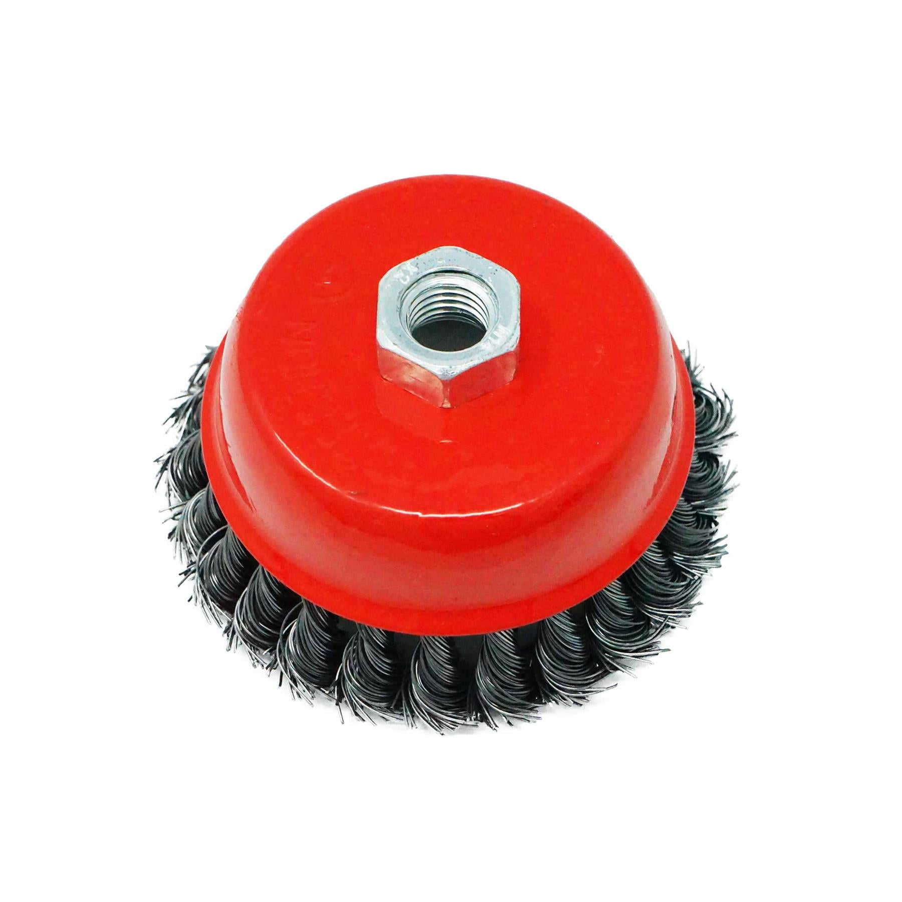 Twist Knot Wire Wheel Cup Brush 4" M14 for 4 1/2" 100mm Angle Grinder