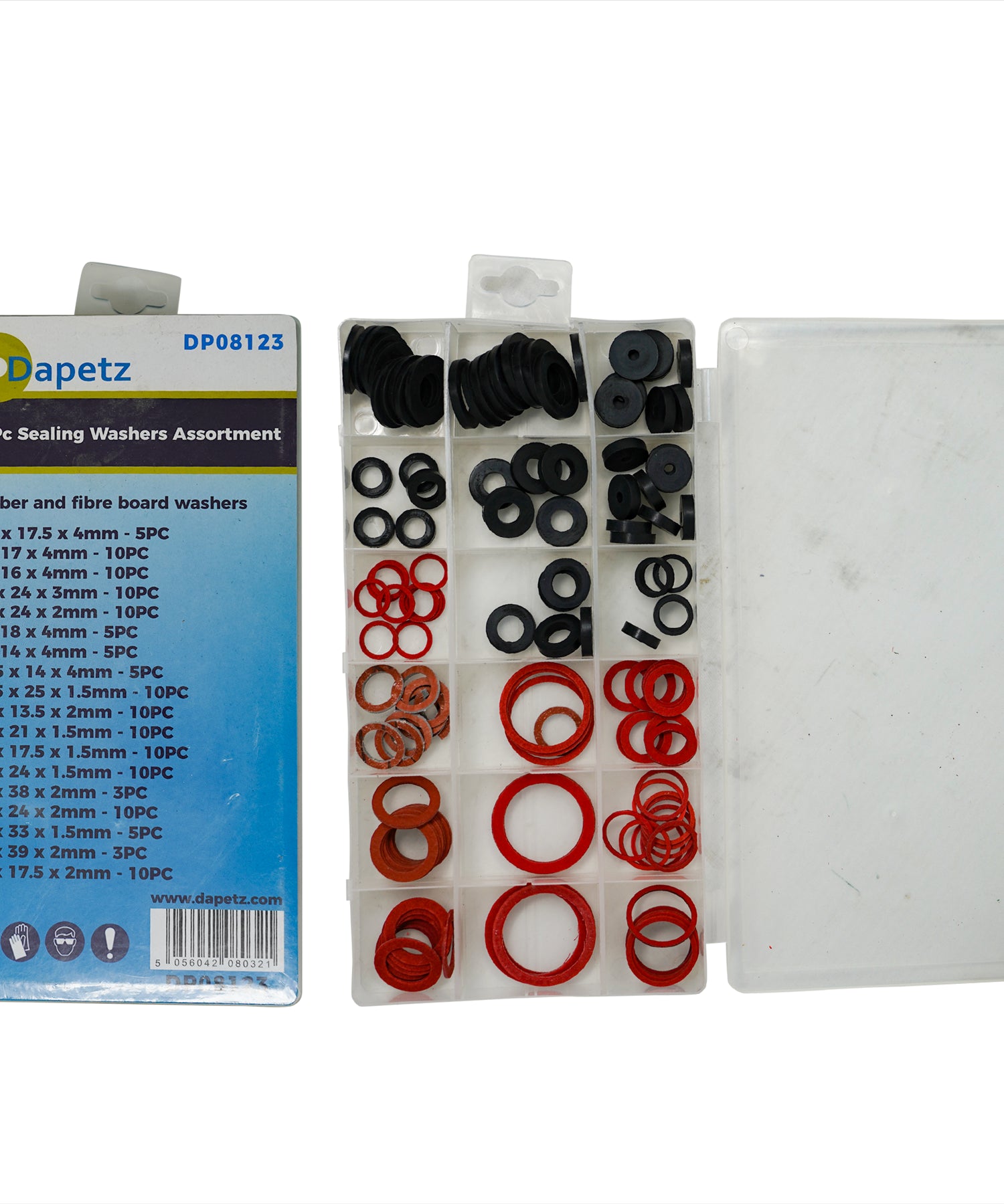 Assortment Box Of Plumbers Washers 141PCs Set Tap Sealing Shower Hose Rubber Washer By Dapetz
