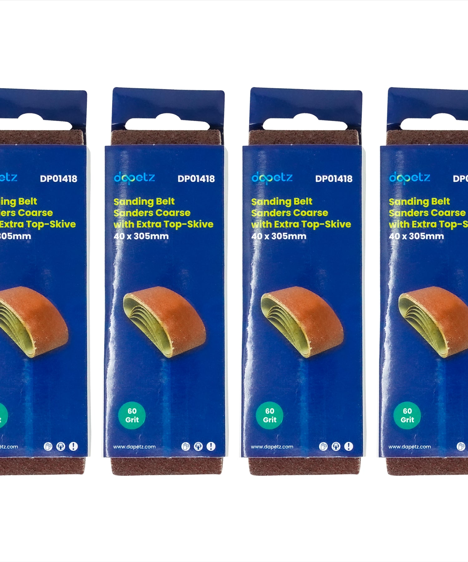 20Pcs Sanding Belts 40 x 305mm Aluminium Oxide 60 Grit For Bosch Makita Sander By Dapetz