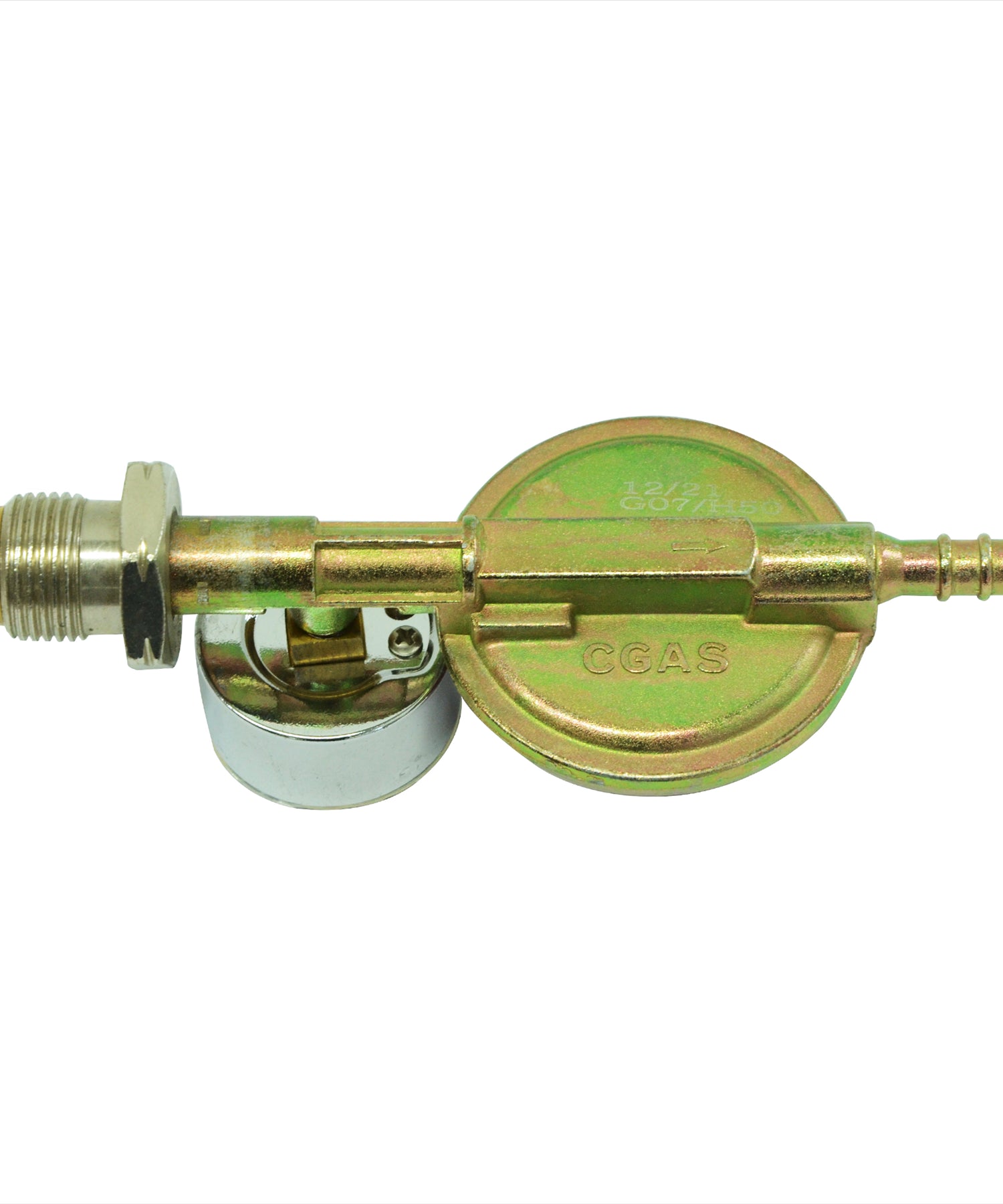 Propane Gas Regulator 37mbar With Pressure Gauge 16 bar Screw In Male Pol 5/8"