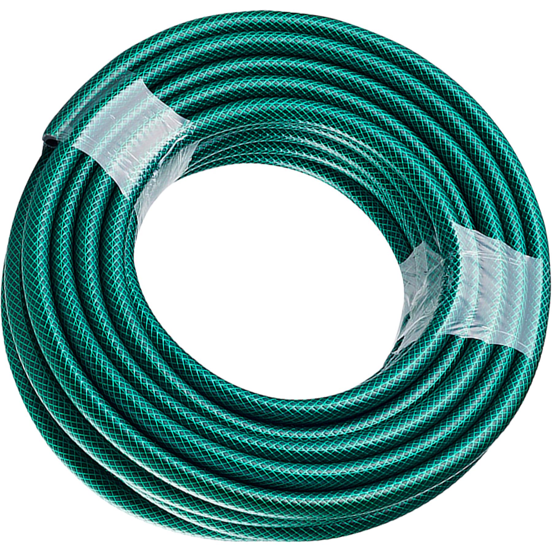 30M Garden Hose Pipe Reinforced PVC Watering Hosepipe + Spray Gun Set Green