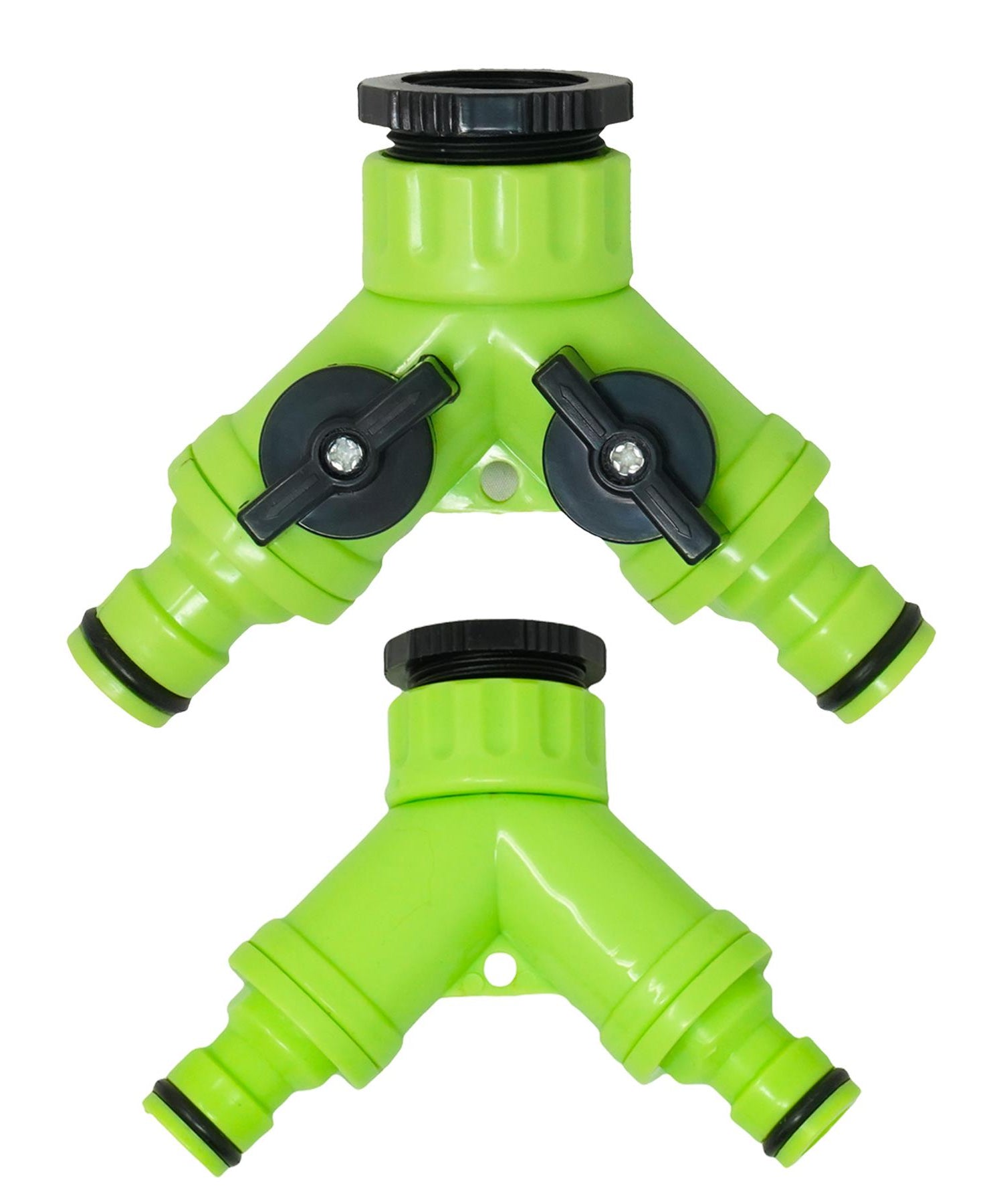 2PCS Hose Pipe Splitter 2 Way Connector Adaptor Garden Tap Individually Switched By Dapetz