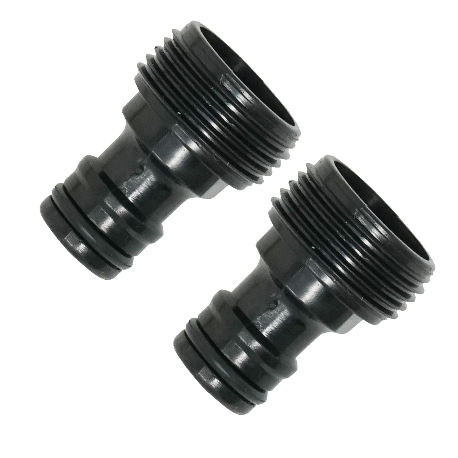 2X Plastic Tap Adaptor Garden Water Hose Pipe Connector Screw 3/4" BSP Fitting By Dapetz