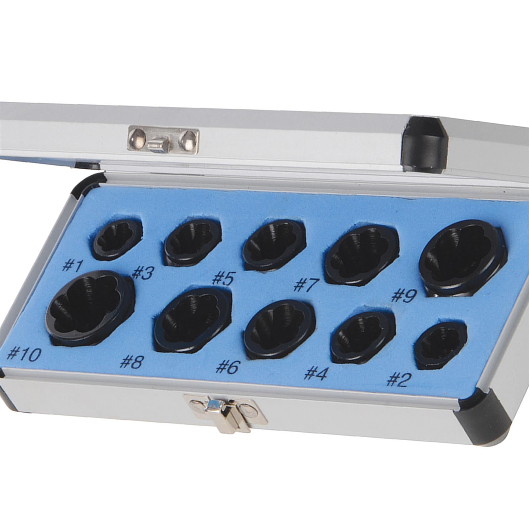 (Pack of 10) Damaged Nut Bolt Remover Set 9-19mm | Broken Bolt Removal Kit by Dapetz