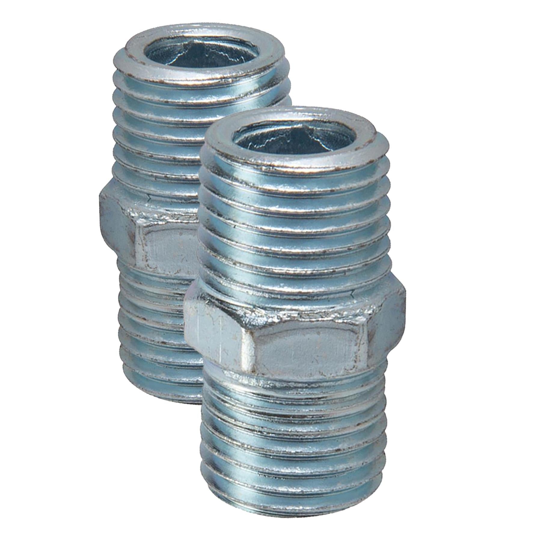 2 Equal Union Connector 1/4" Double Male Adaptor Airline Compressor Hose Fitting