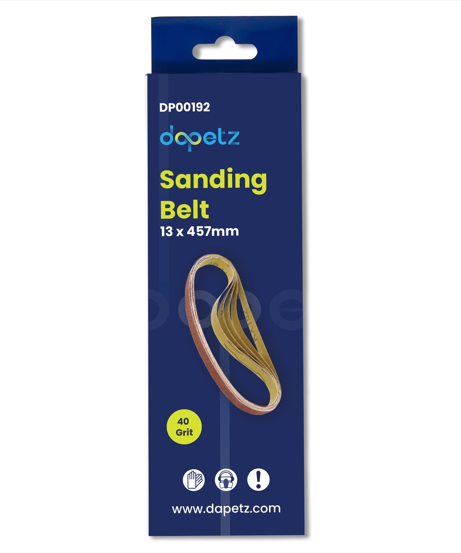 Sanding Belts 13 x 457mm 40 Grits for use with Power Files 5Pk