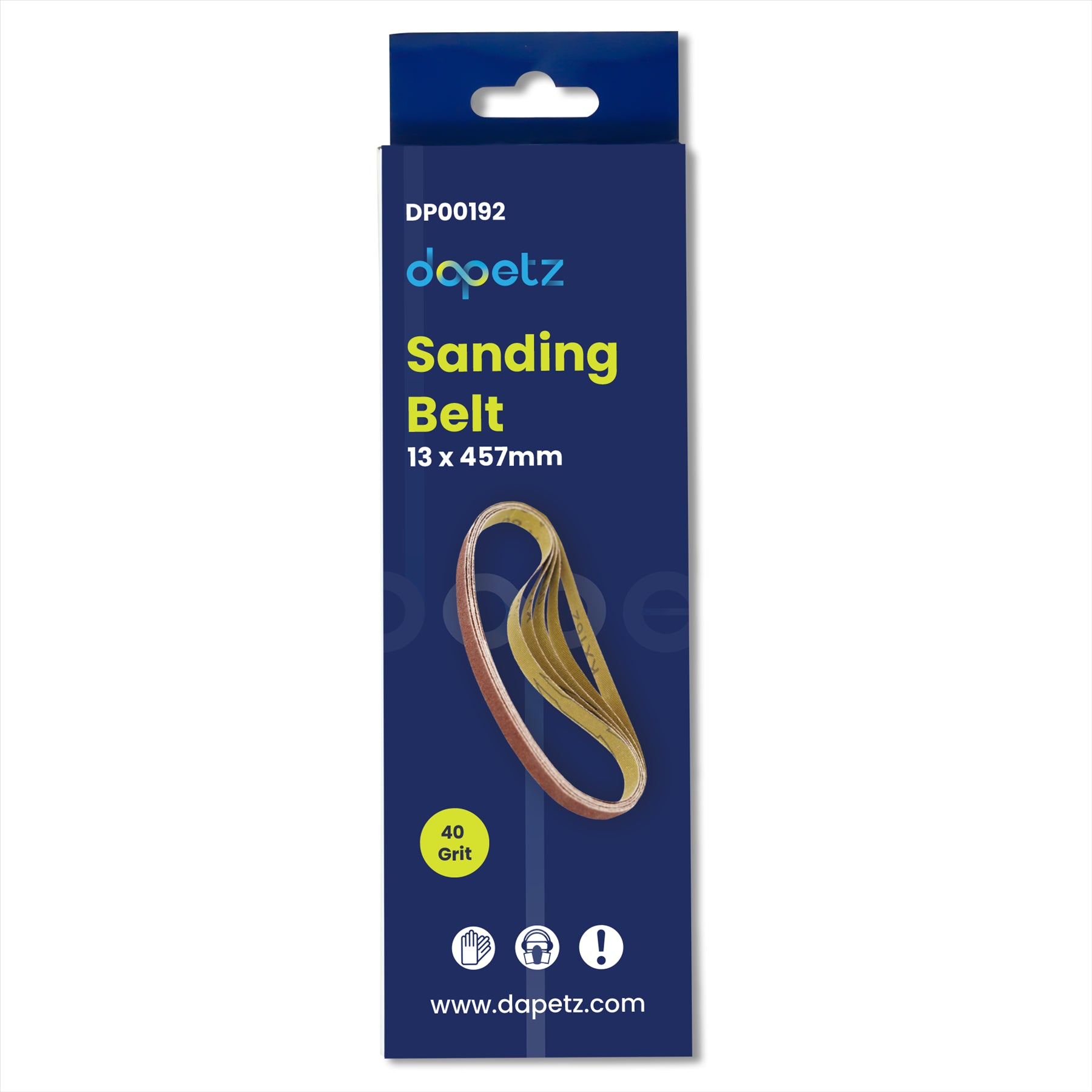 Sanding Belts 13 x 457mm 40 Grits for use with Power Files 5Pk