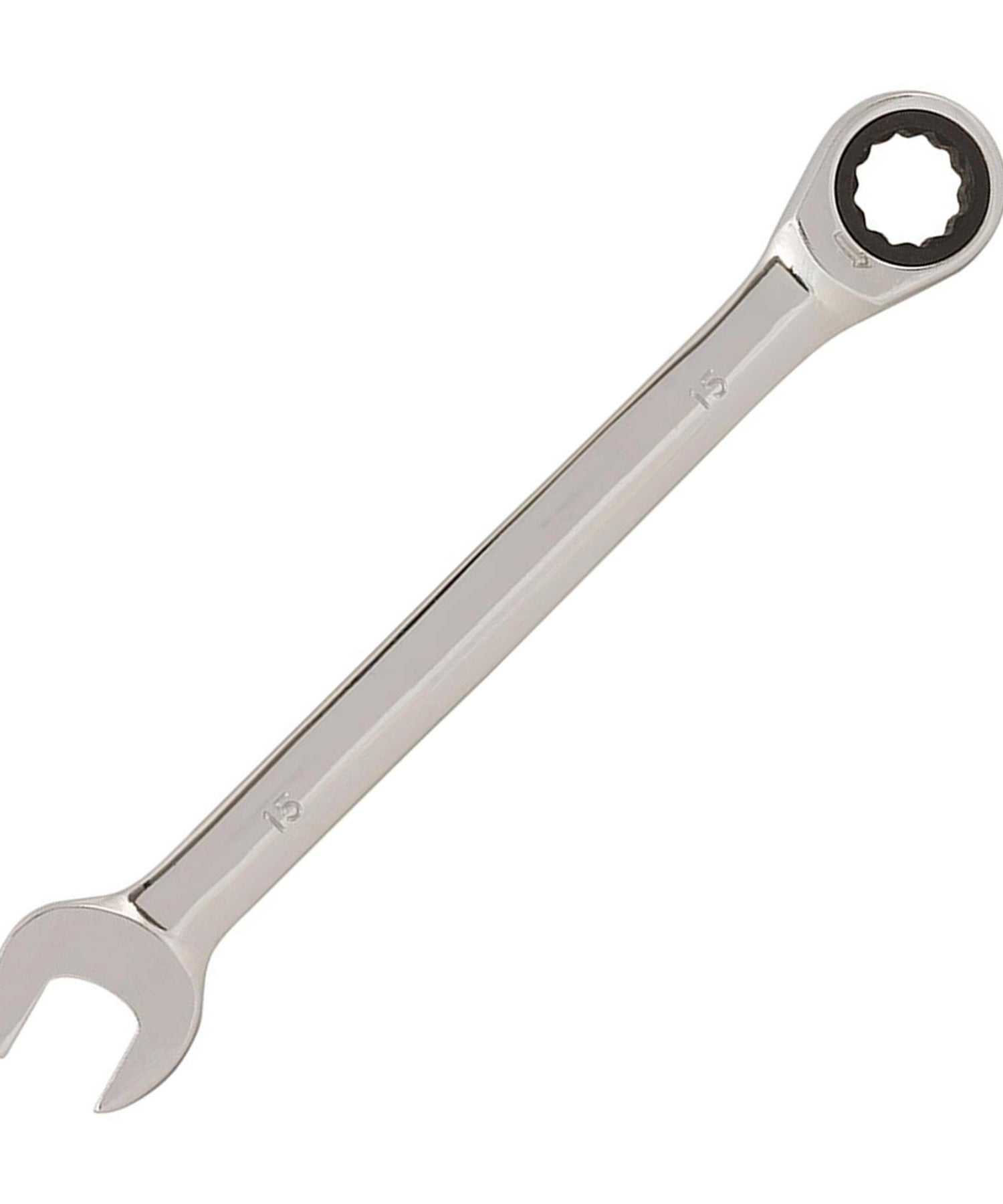 Fixed Head Ratchet Metric Spanner – Open-End Ring Combination, 15mm By Dapetz - Dapetz