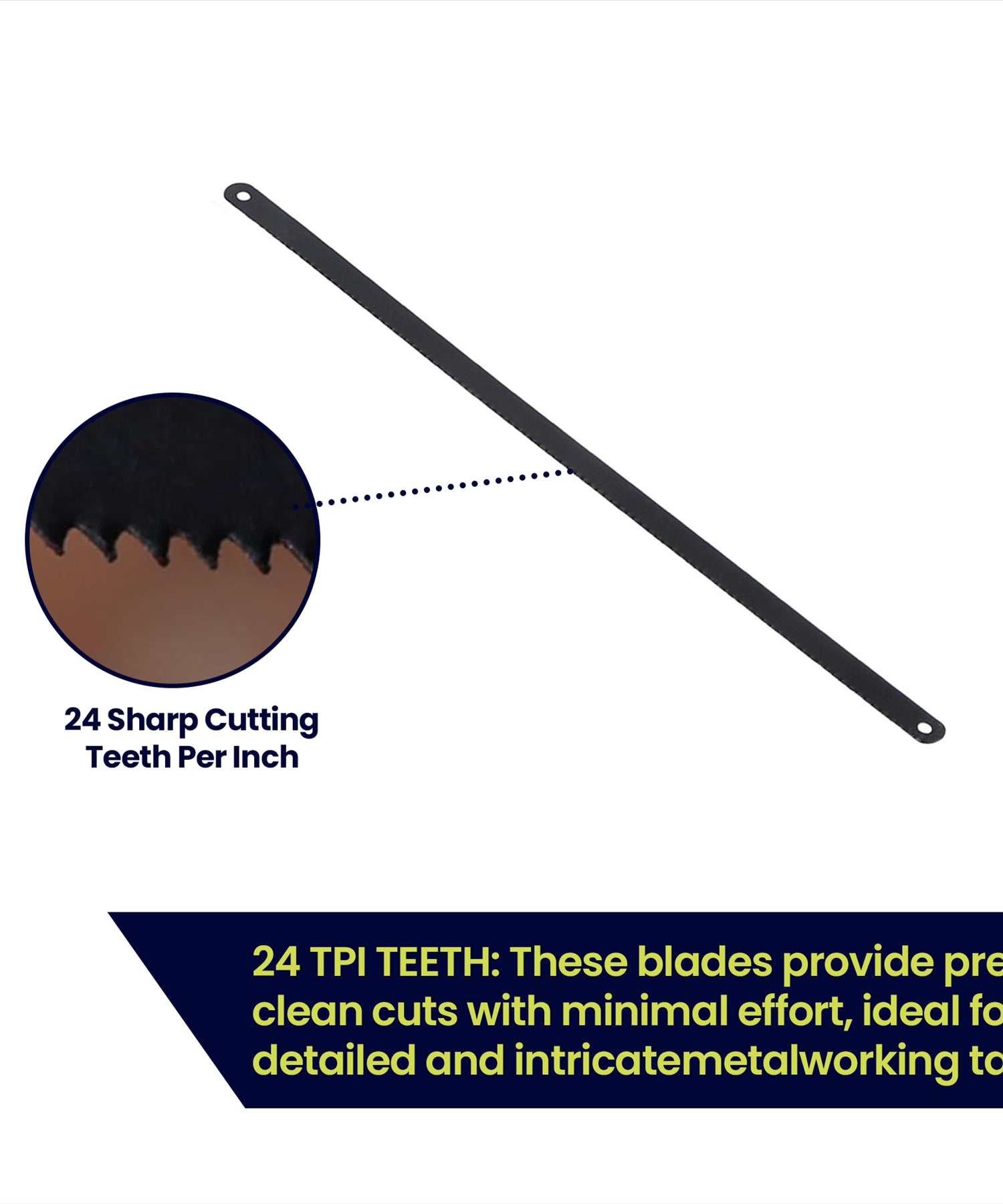 Hacksaw Blade 300mm 12" Heavy Duty Metal Cutting Shatter Proof Bi-Metal 24 TPI By Dapetz