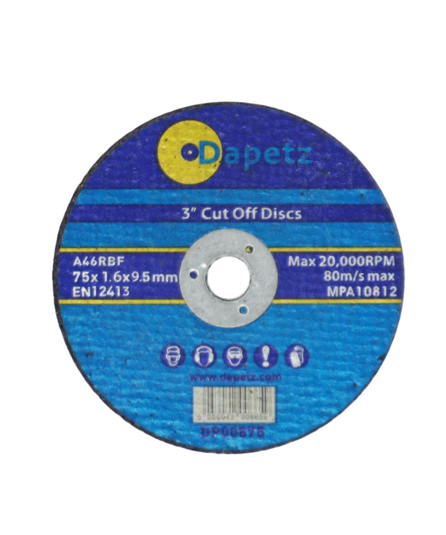 50 Pack 75mm X 1.6mm Metal Cutting Cut Off Discs 9.5mm Bore High Quality