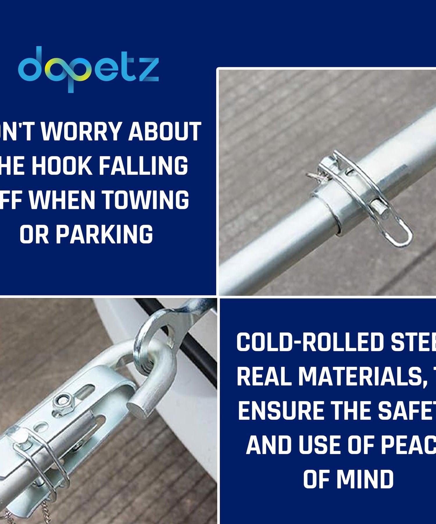 2 Ton 2000kg Towpole Car Van Recovery Towing Bar+ Damper Spring + Bag by Dapetz
