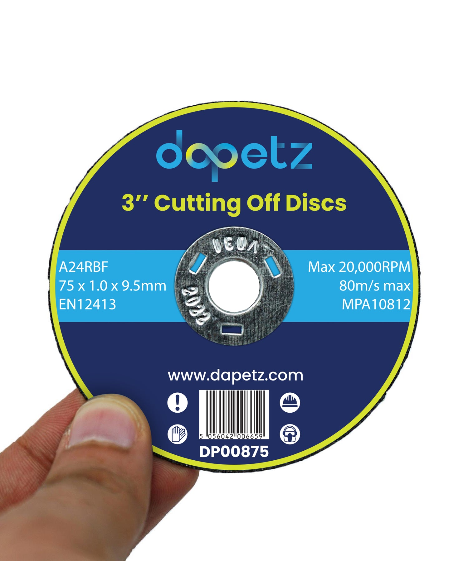 (Pack of 10) Metal Cutting Discs 75mm Angle Grinder Disc Stainless Steel by Dapetz