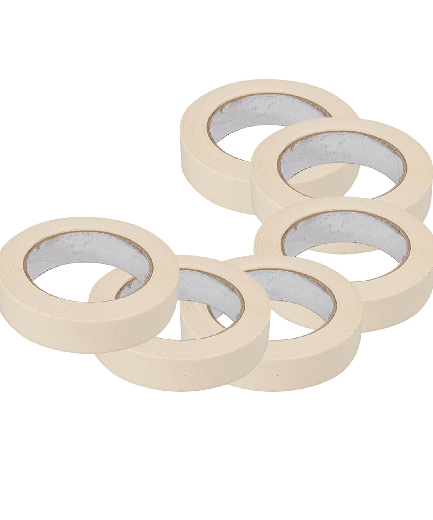 6PCS Masking Tape 25mm x 50m Professional Painting Automotive Auto Car White By Dapetz