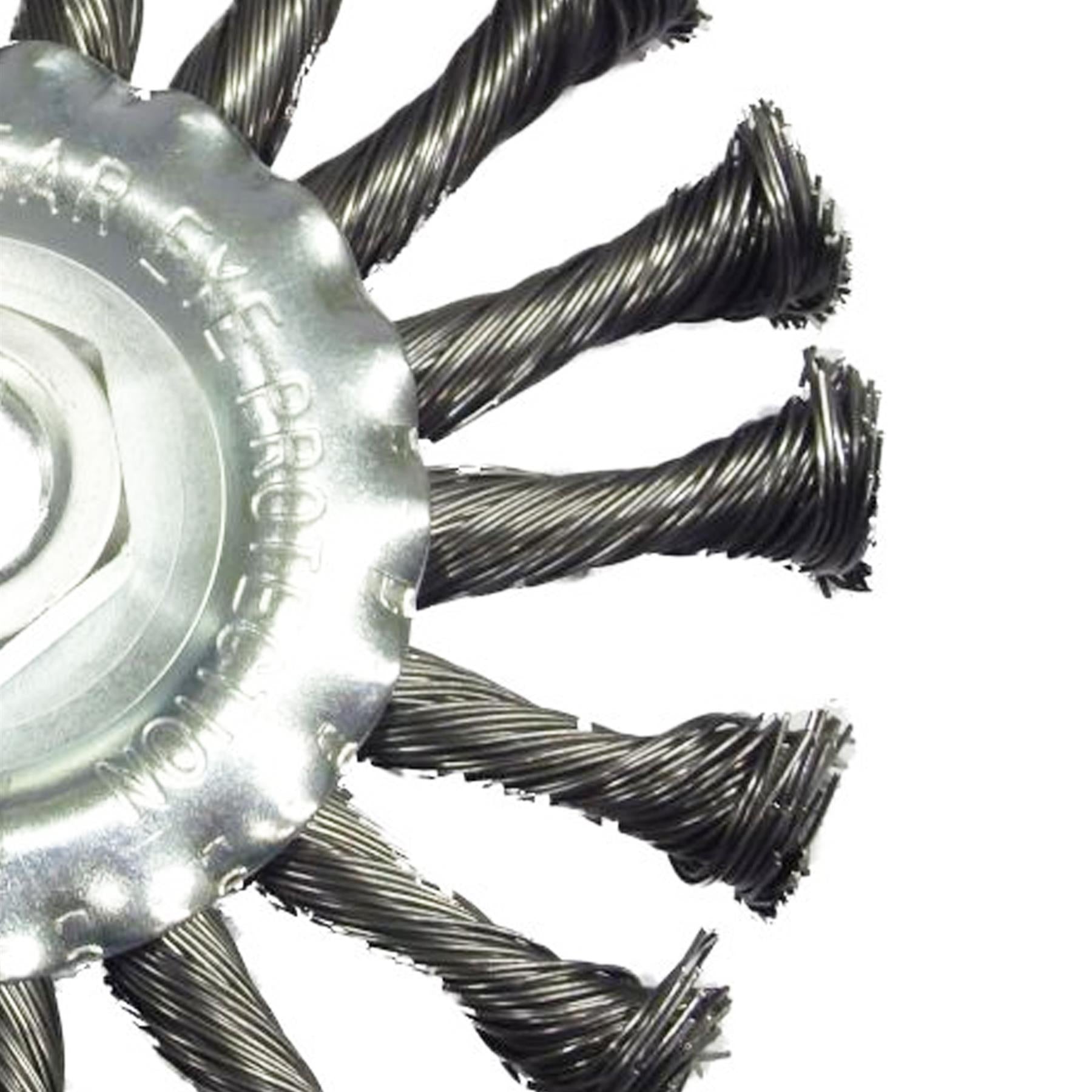 Rotary Steel Wire Brush Twist Knot Wheel Brush For Angle Grinder 115mm / 4.5" By Dapetz