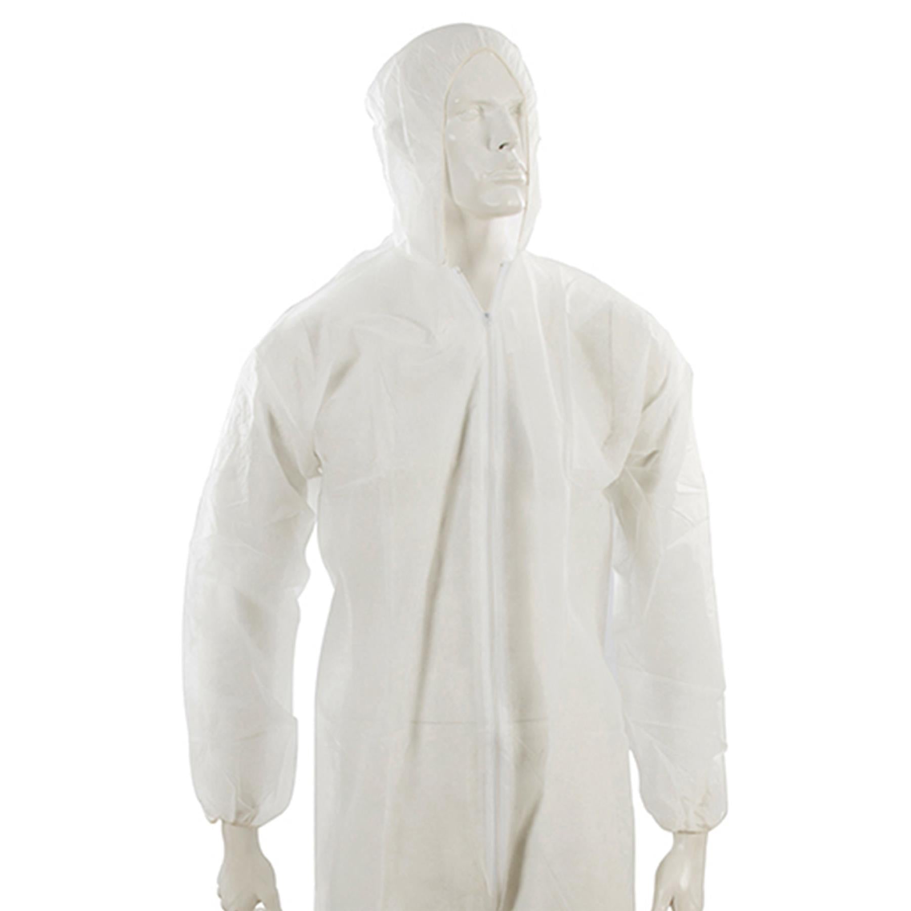 Disposable Paper Suit Protective Overall Coveralls XL - 136cm (54")  10-Pack By Dapetz