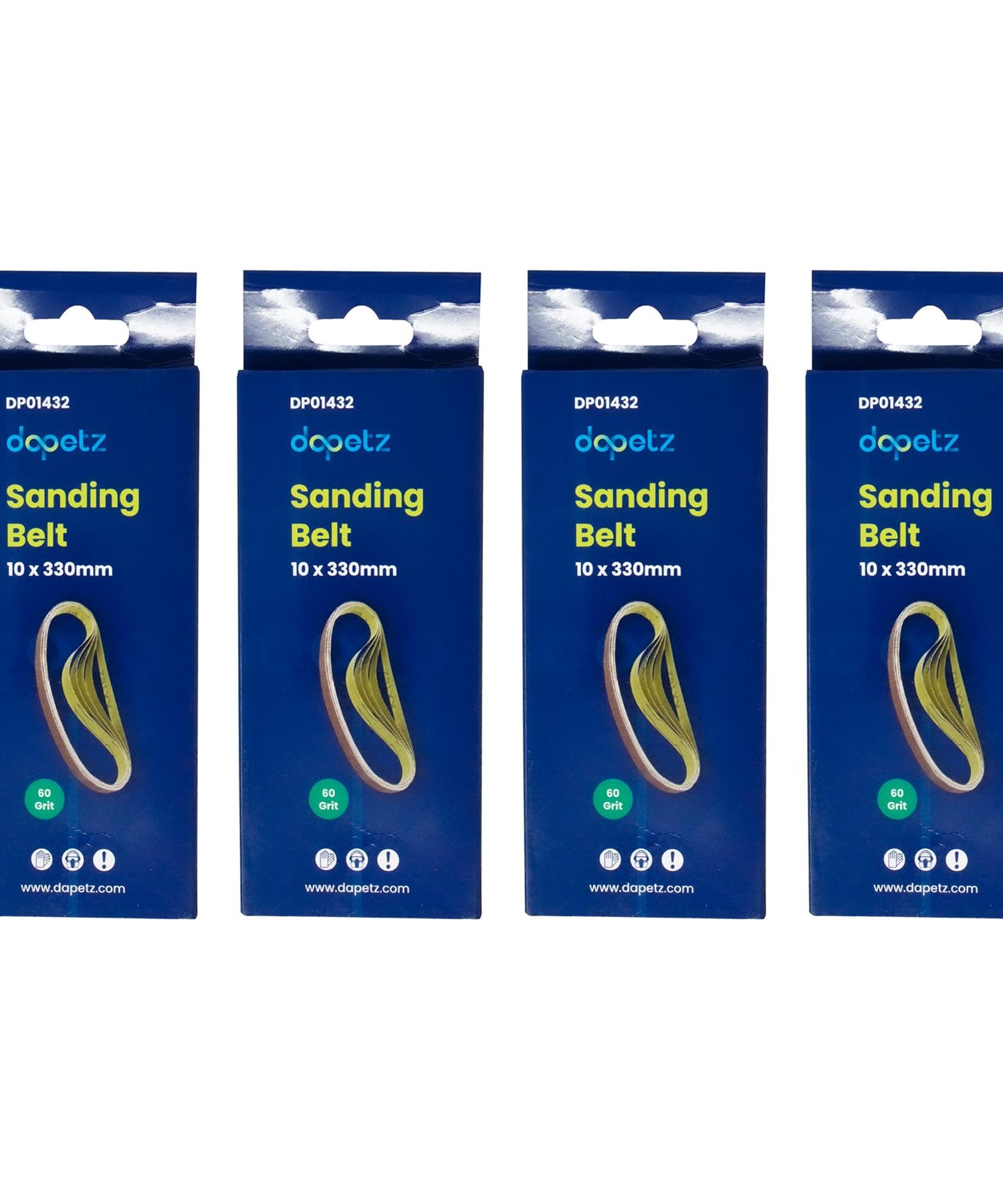 (Pack of 20) Sanding Belts 330mm x 10mm (60 Grit) Coarse Sander Sheets by Dapetz