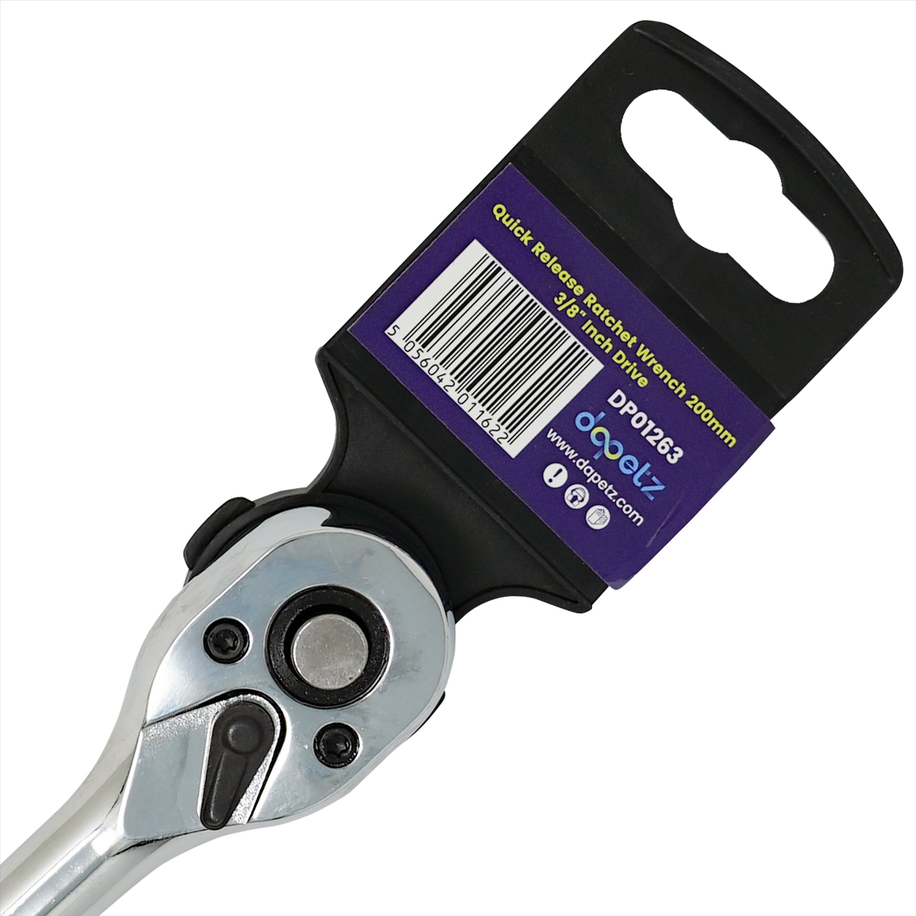Quick Release Ratchet Wrench 200mm 3/8" Inch Drive With Warranty Crv By Dapetz