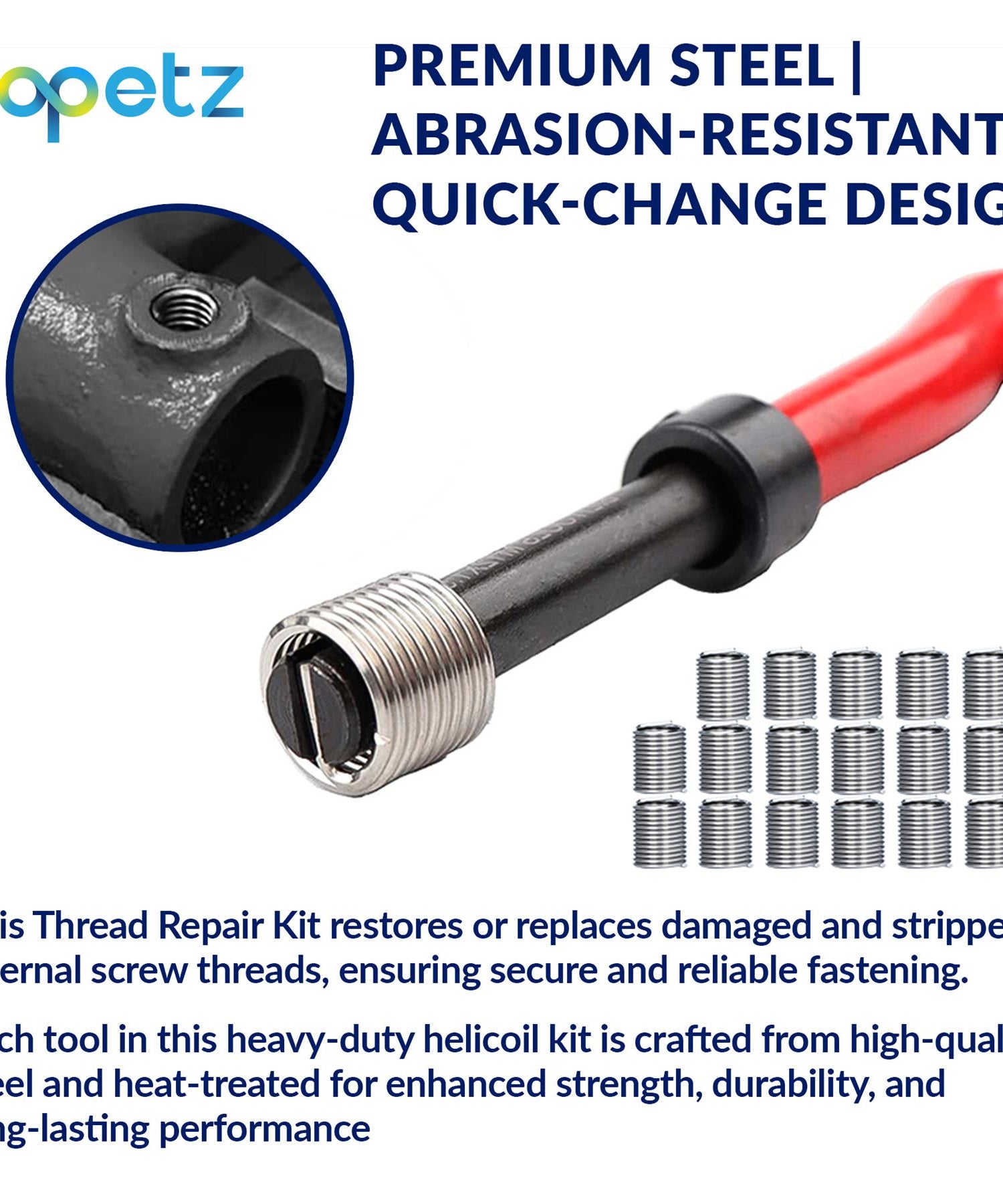 (Pack of 25) Helicoil Thread Repair Tool Kit M6 x 1.0 x 8.0mm | Garage & Automotive by Dapetz