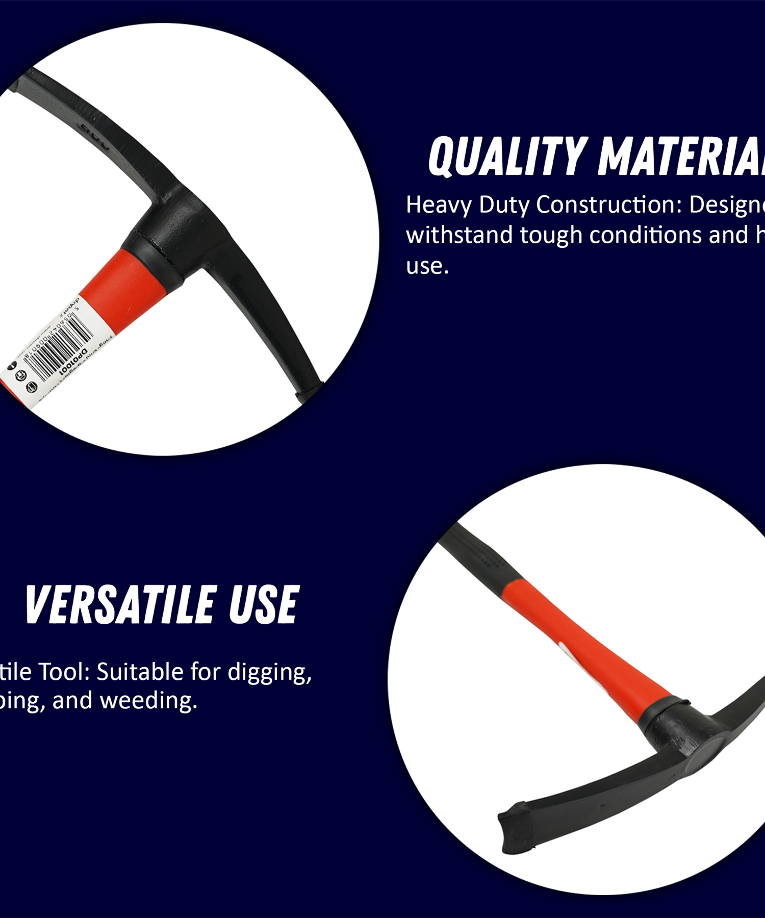 Mini Mattock 500gr Fibreglass Handle Shaft Pick Axe Pickaxe Garden Farm Tool By Dapetz