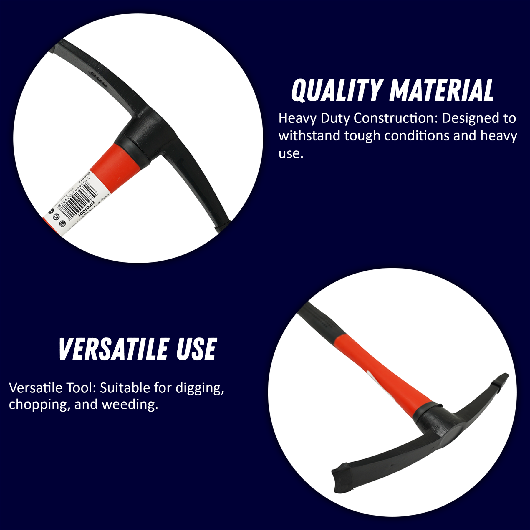 Mini Mattock 500gr Fibreglass Handle Shaft Pick Axe Pickaxe Garden Farm Tool By Dapetz