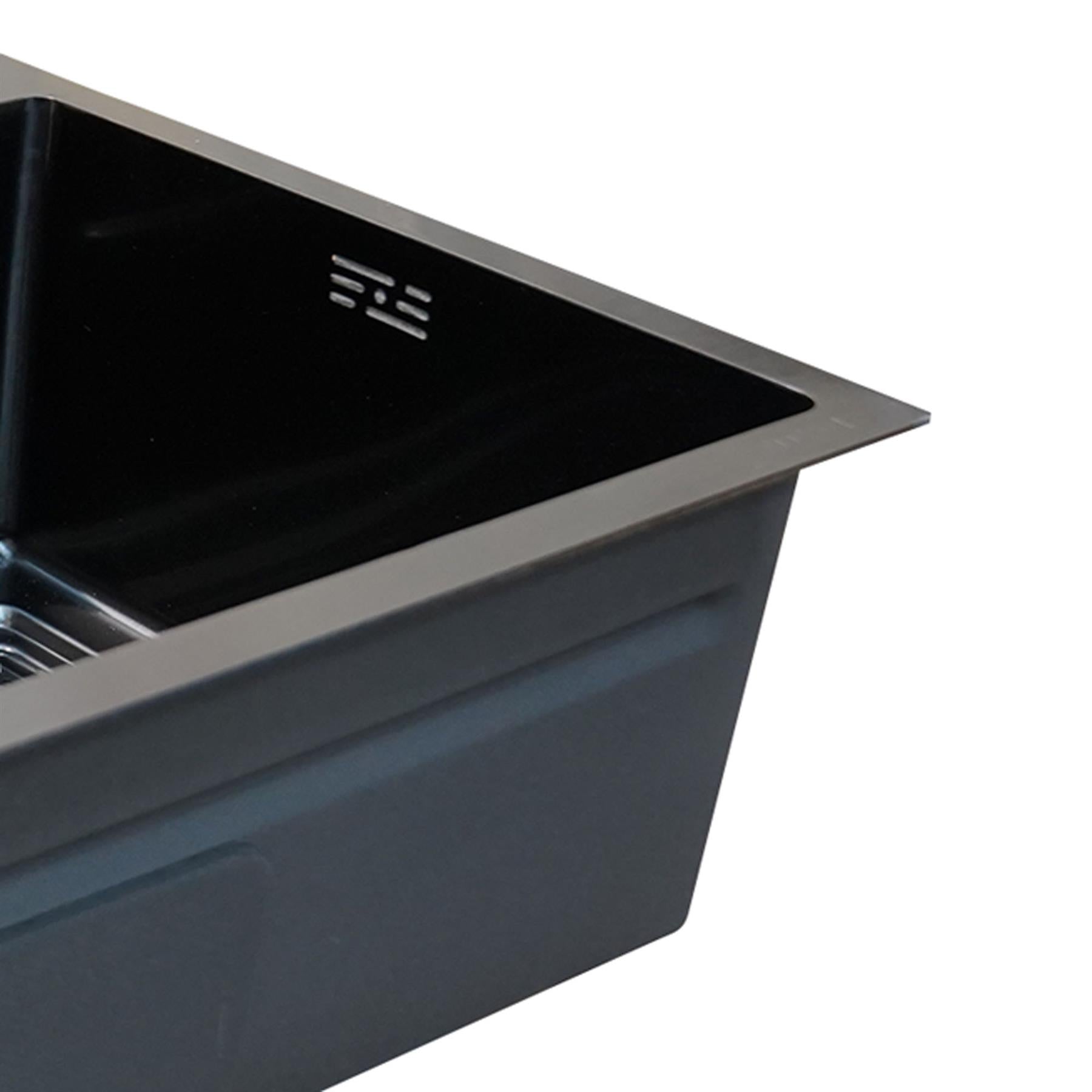 Kitchen Sink With Tap Multi-Purpose Nano Wash Basin Stylish Creative Sinks Black By Dapetz