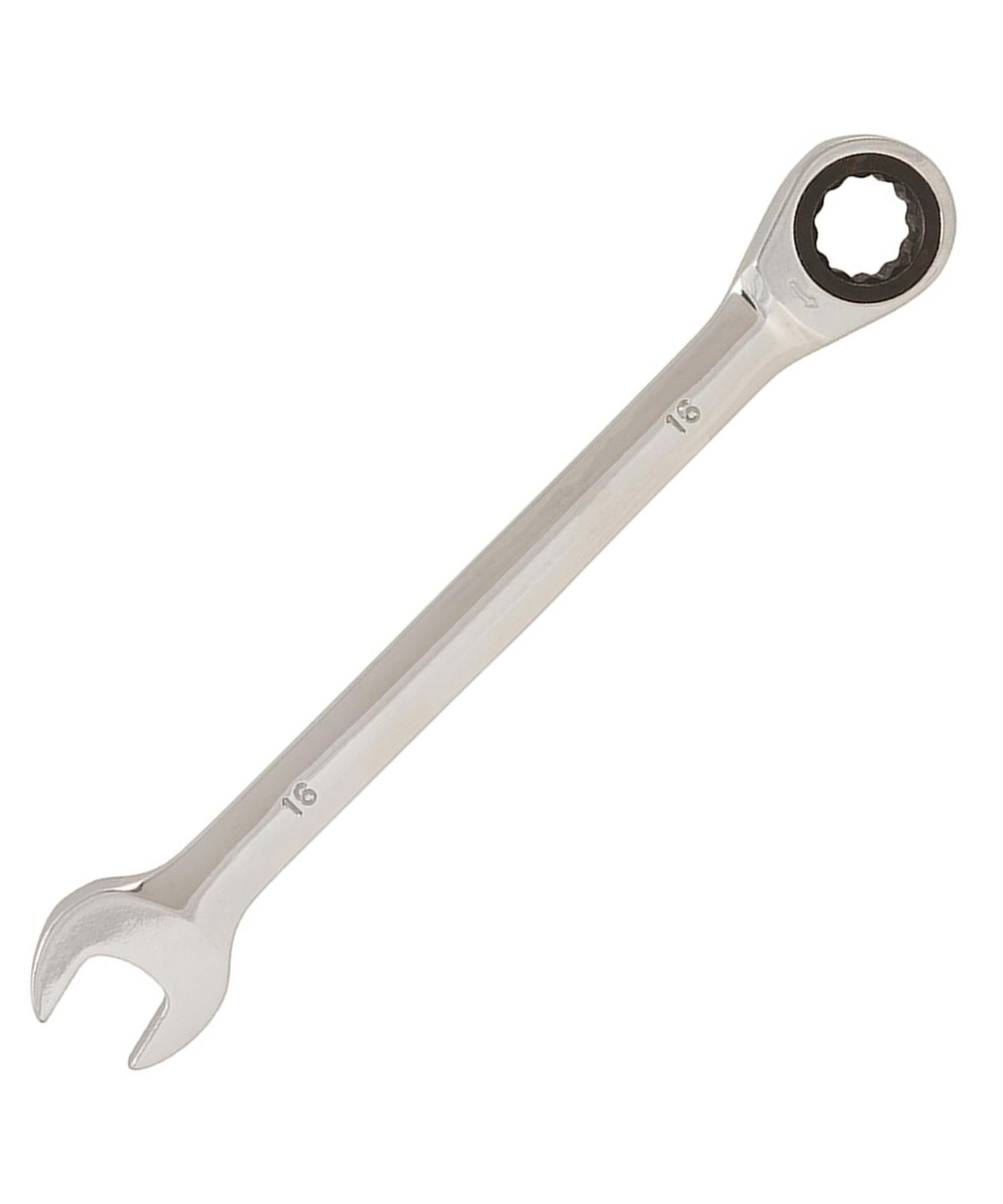 Fixed Head Ratchet Metric Spanner 16mm Open End Ring Combination By Dapetz