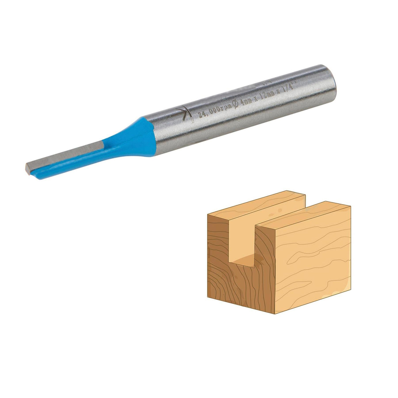 1/4" Shank Straight Metric