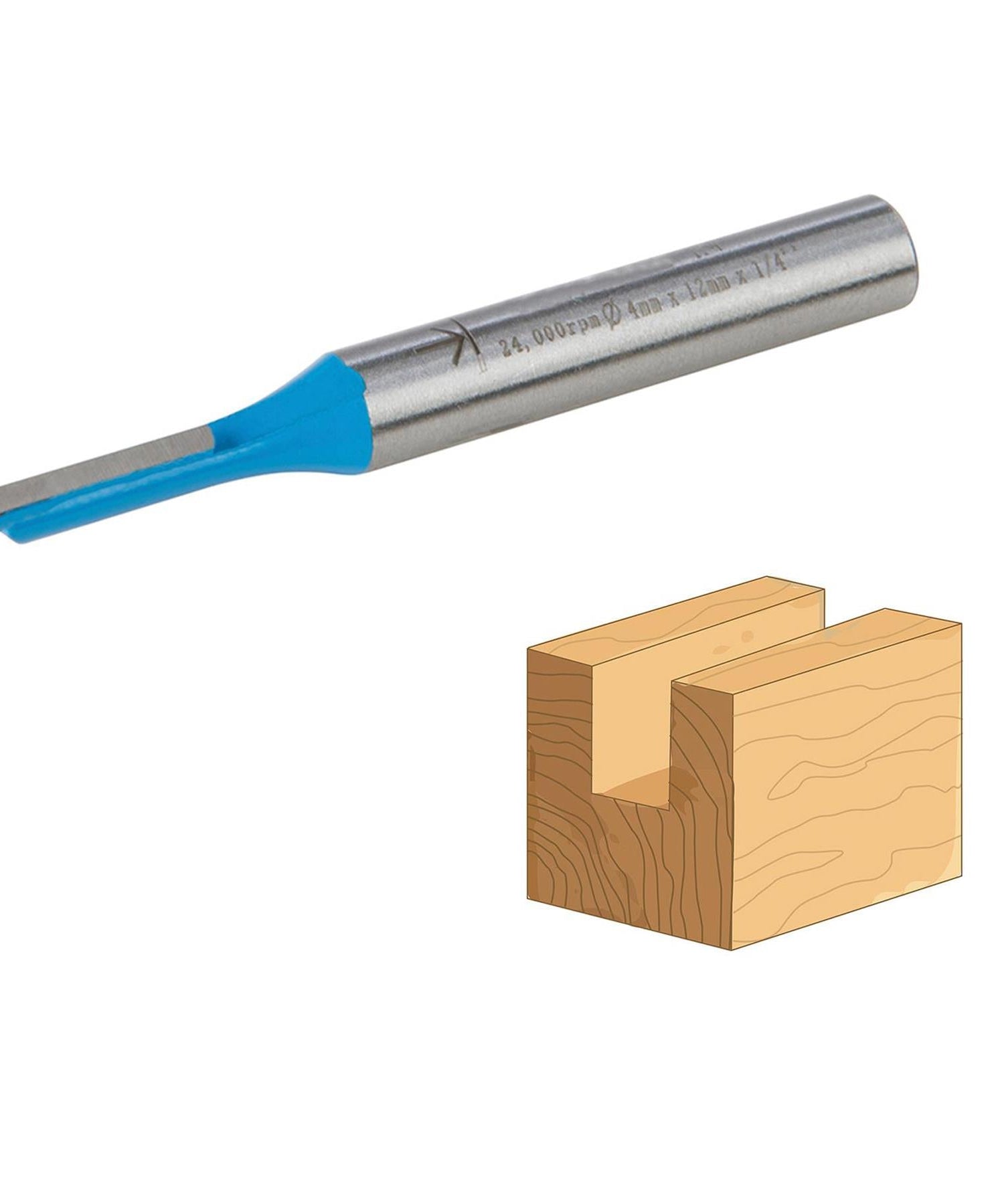 1/4" Shank Straight Metric
