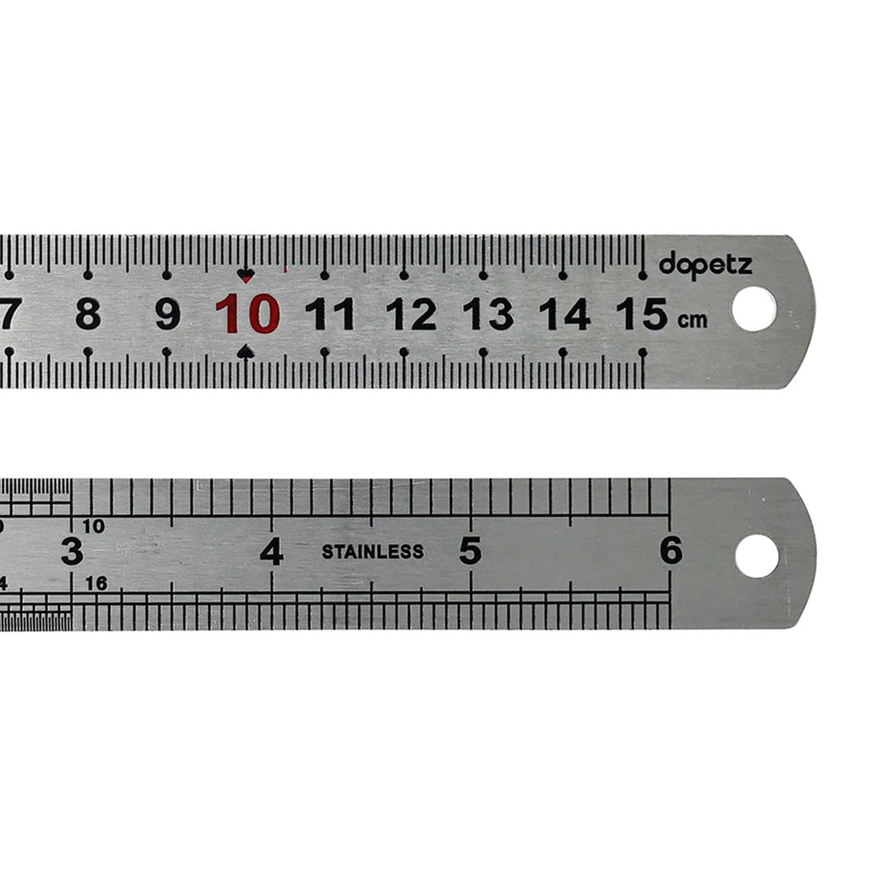 6" 15cm 150mm Stainless Steel Ruler Metal Rule Metric Imperial