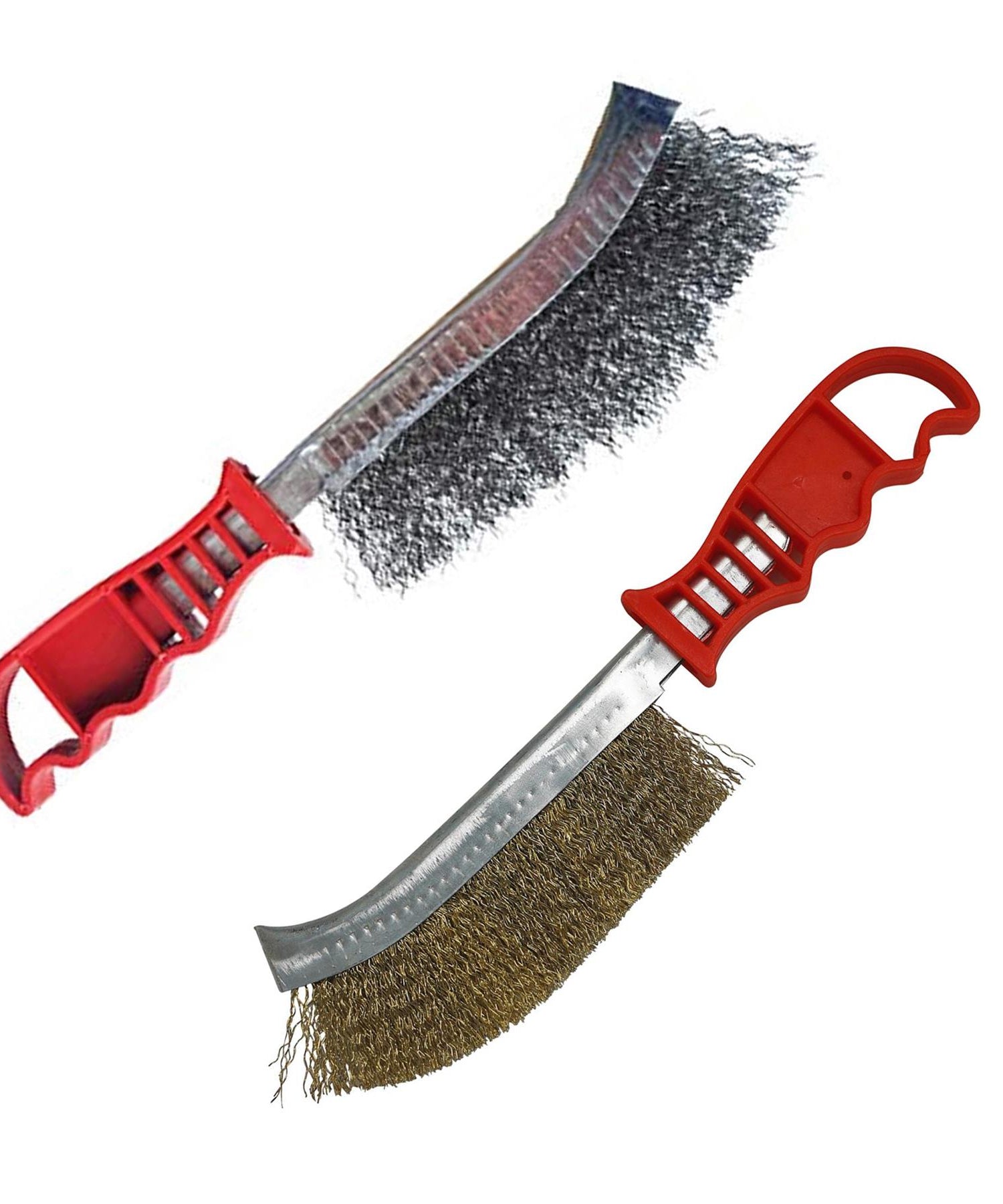 Wire Hand Brush Steel and Brass 35mm Paint Rust Metal Remover By Dapetz