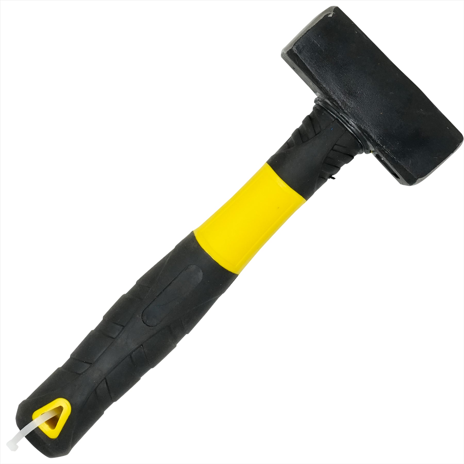 1Kg Fibreglass Club Lump Hammer Steel Head Fibre Glass Rubber Grip Handle
