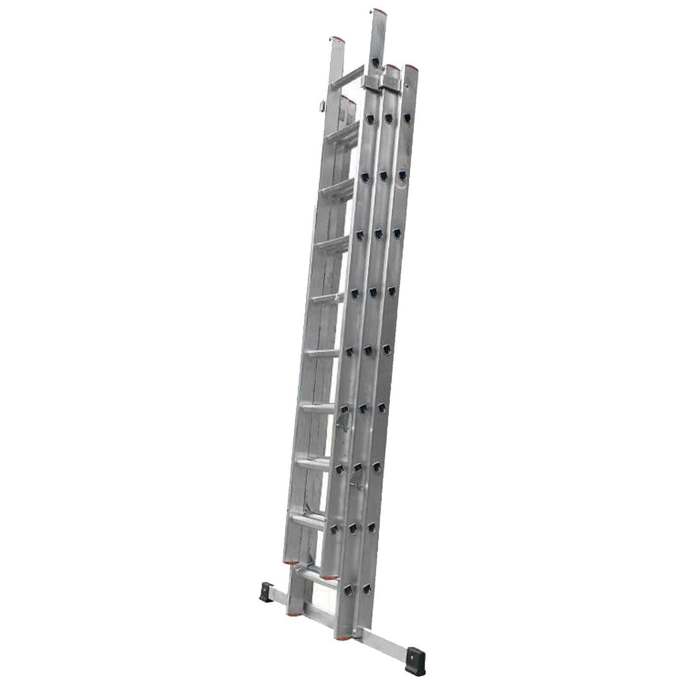 Dapetz 9 Rung Aluminium Extension Ladder 2.5m, Triple Section, Made In Uk