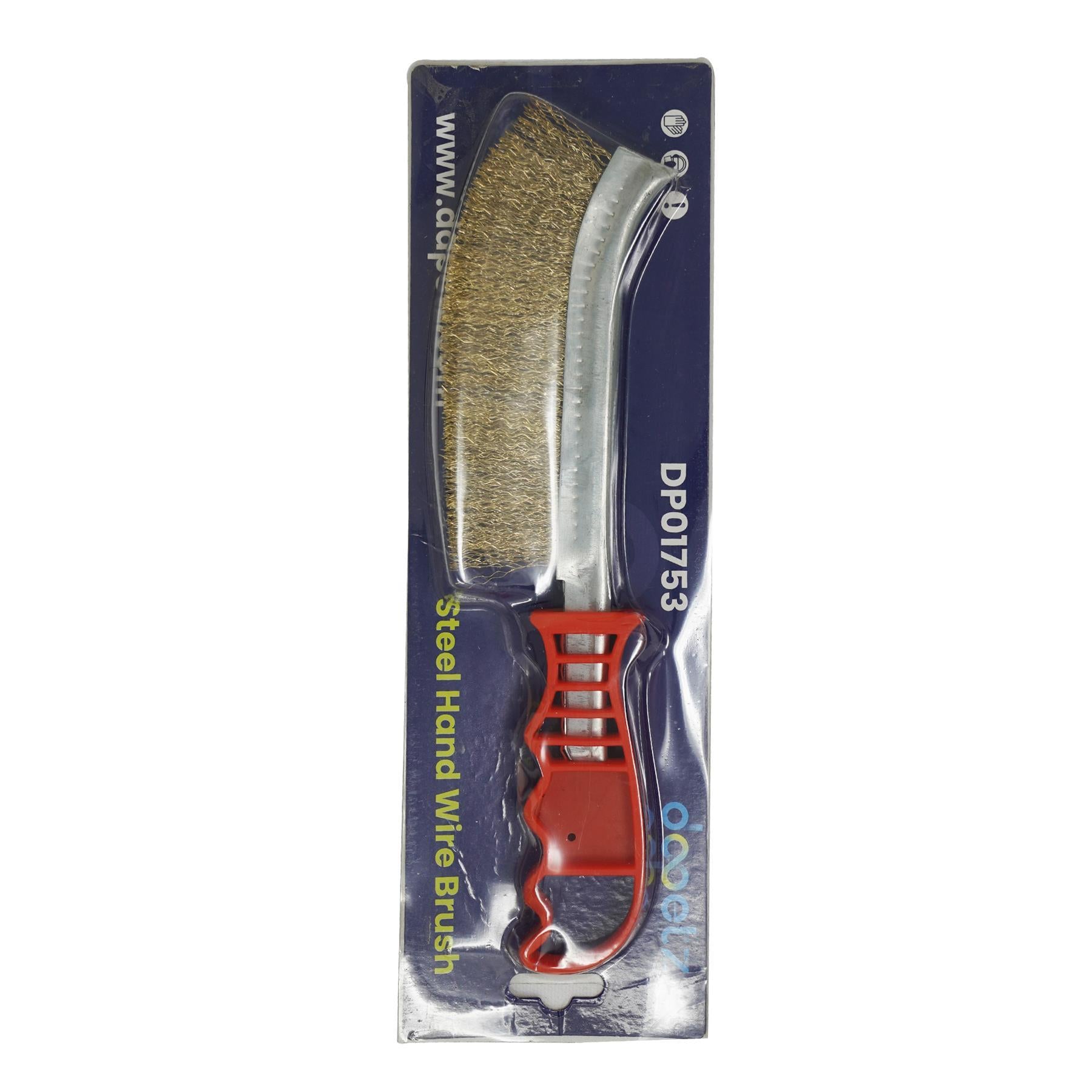 Wire Hand Brush Steel and Brass 35mm Paint Rust Metal Remover By Dapetz