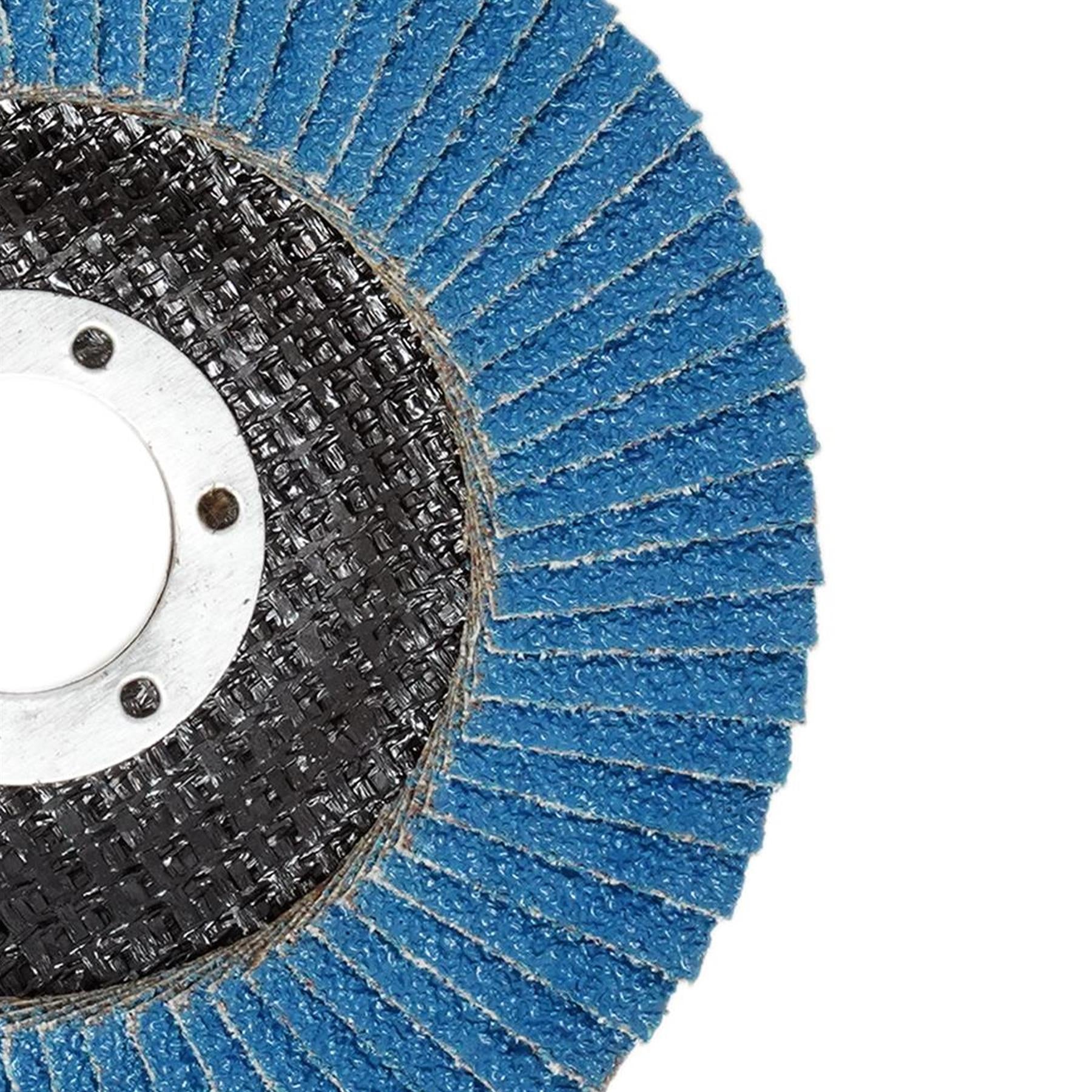 Zircon Flap Grinding Sanding Disc 115mm (4.5"), 40 Grit, Single Piece Angle Wheel By Dapetz