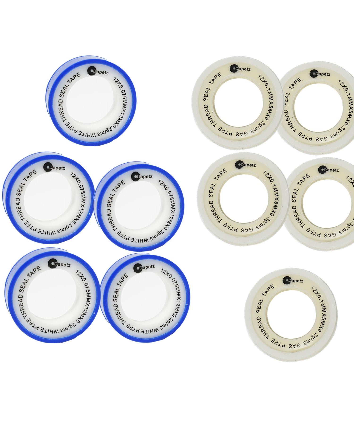 PTFE Tape Gas and Water for Thread Seal White Teflon Tape 12mm By Dapetz