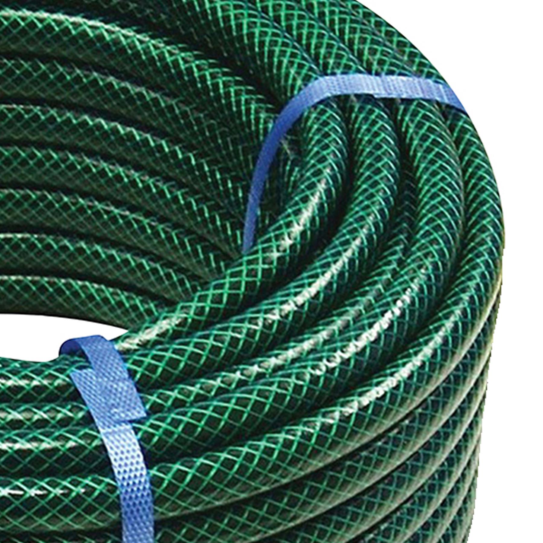 30M Garden Hose Pipe Reinforced PVC Watering Hosepipe + Spray Gun Set Green