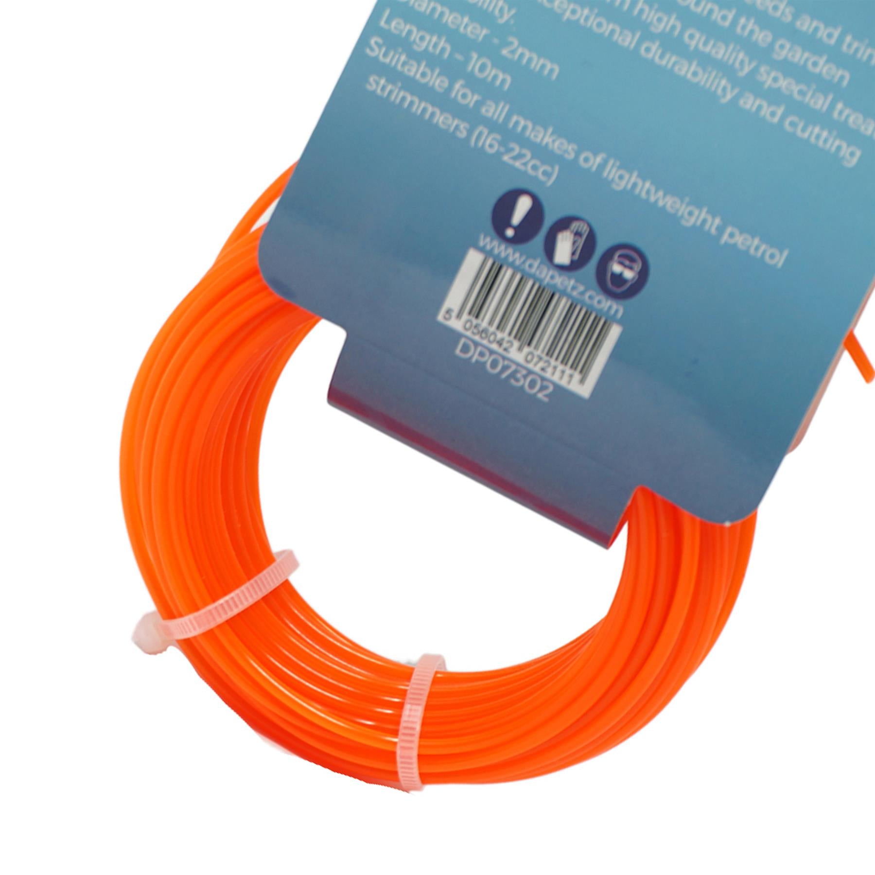 Round Strimmer Cord Line Wire String Nylon Petrol Trimmer 10m x 2mm by Dapetz