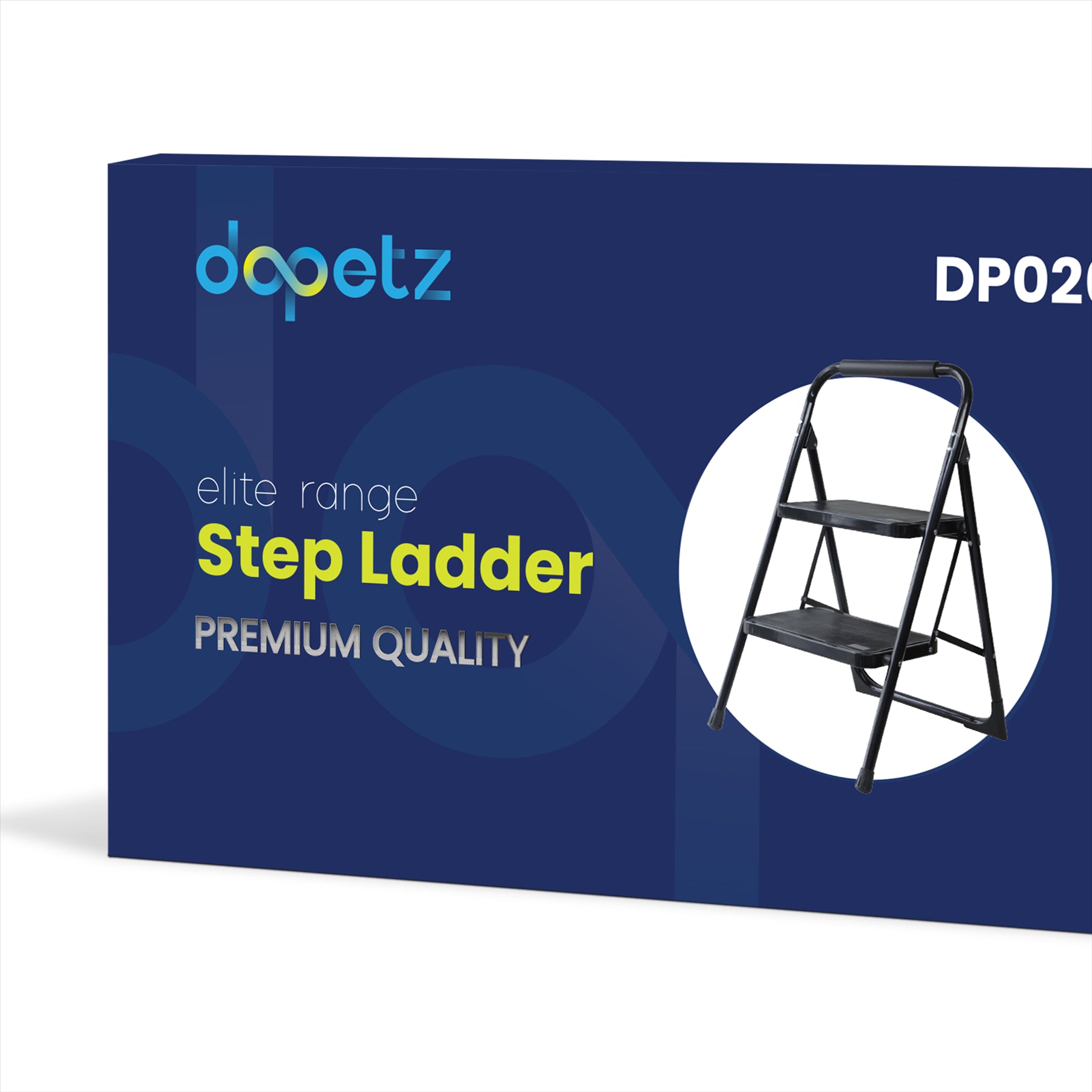 2 Step Ladder Folding Portable Compact Heavy Duty Iron Anti-Slip Mat Stool