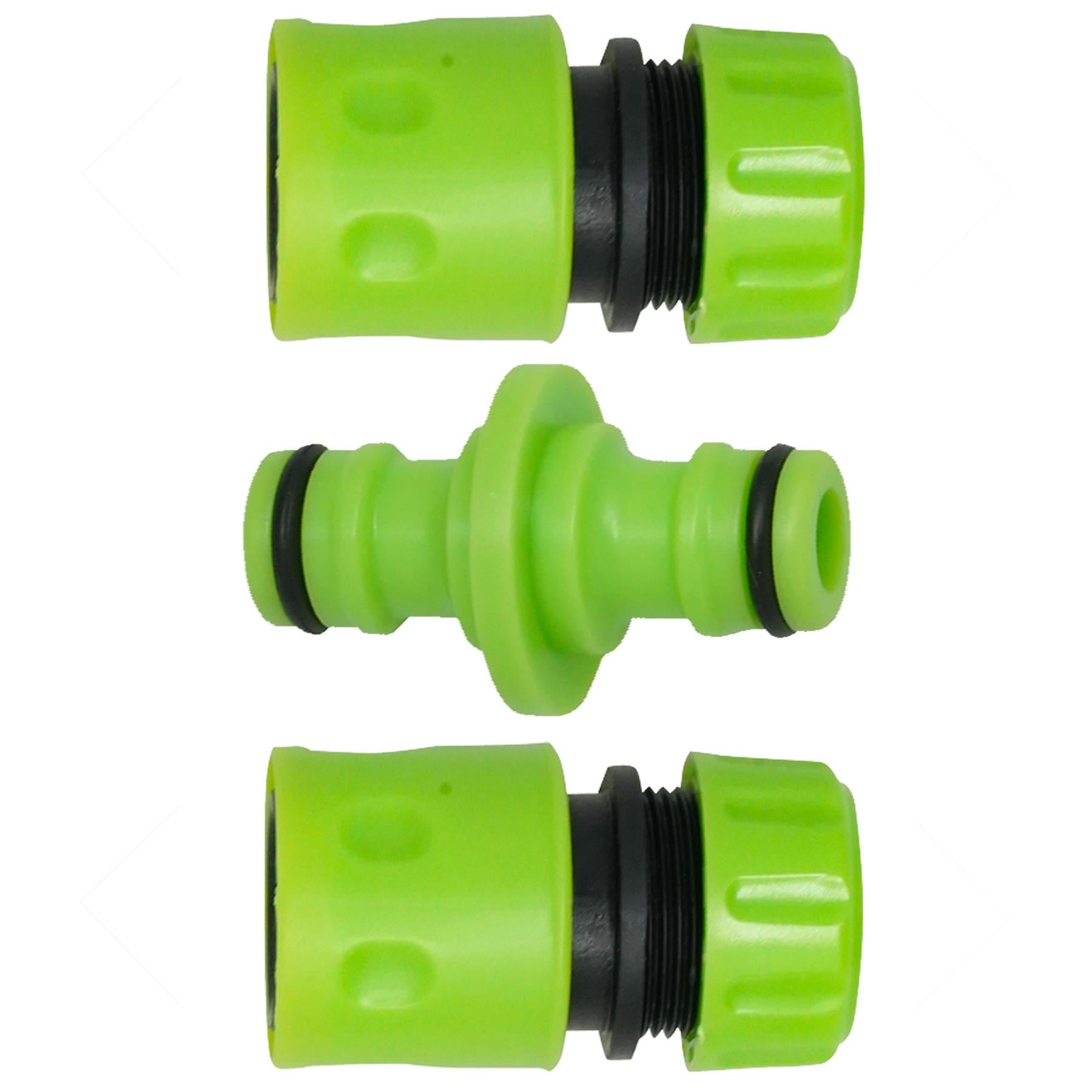 3PCs Hose Pipe Connector Set 1/2" Universal Garden Water Tap Adaptor Fittings