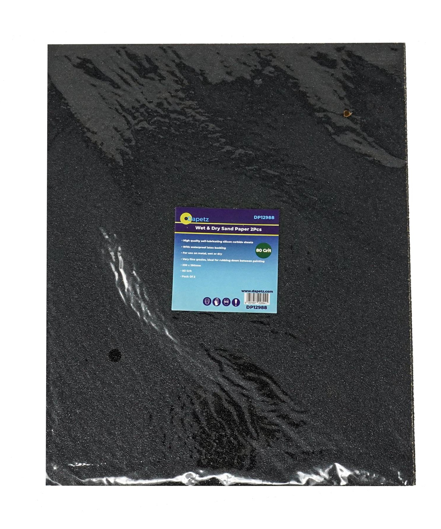 Wet And Dry Sandpaper 80 Grit Sand Paper 230 x 280mm Sanding Finishing A4 2Pcs By Dapetz