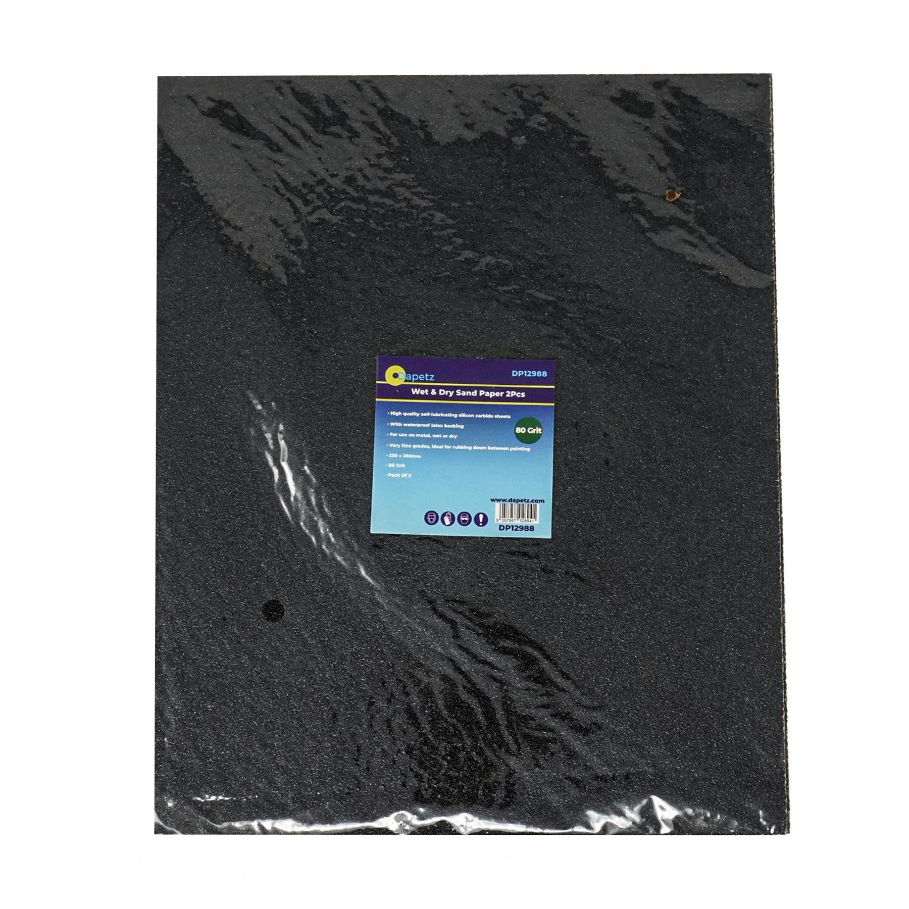 Wet And Dry Sandpaper 80 Grit Sand Paper 230 x 280mm Sanding Finishing A4 2Pcs By Dapetz